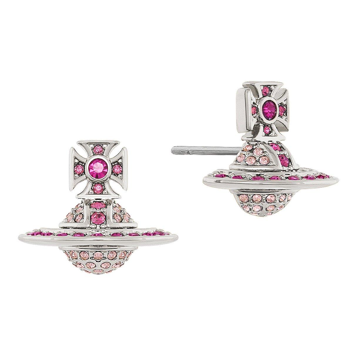 Vivienne Westwood Kika Silver Cubic Zirconia Stud Earrings