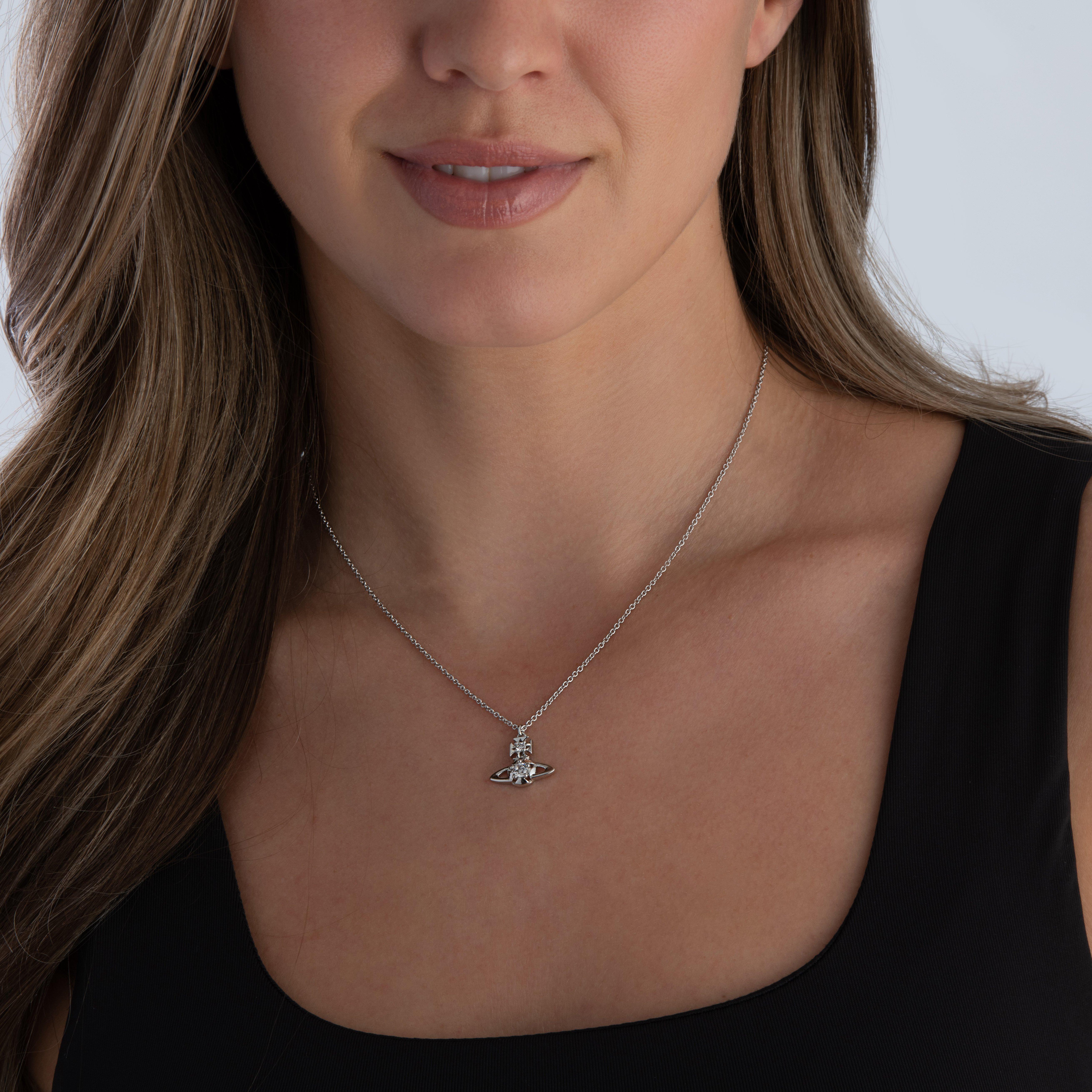 Vivienne Westwood Lee Silver Cubic Zirconia Pendant | 0148534