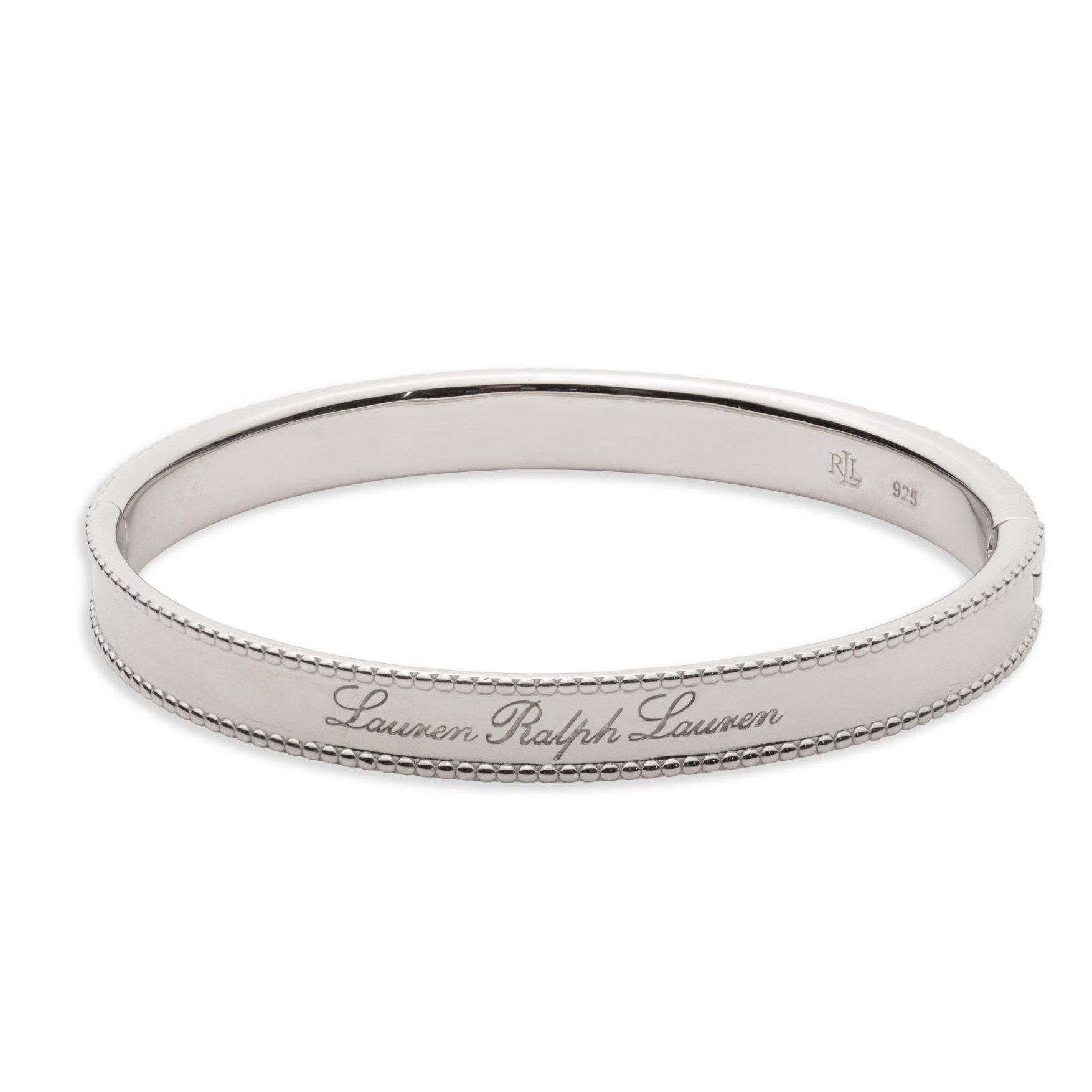 Lauren Ralph Lauren Silver Script Bangle | 0148551 | Beaverbrooks