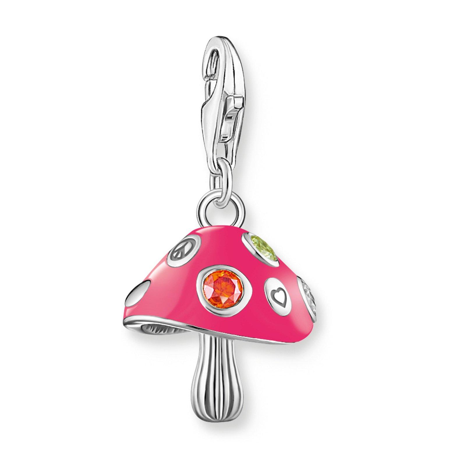 Thomas Sabo Silver Cubic Zirconia Mushroom Charm | 0148582