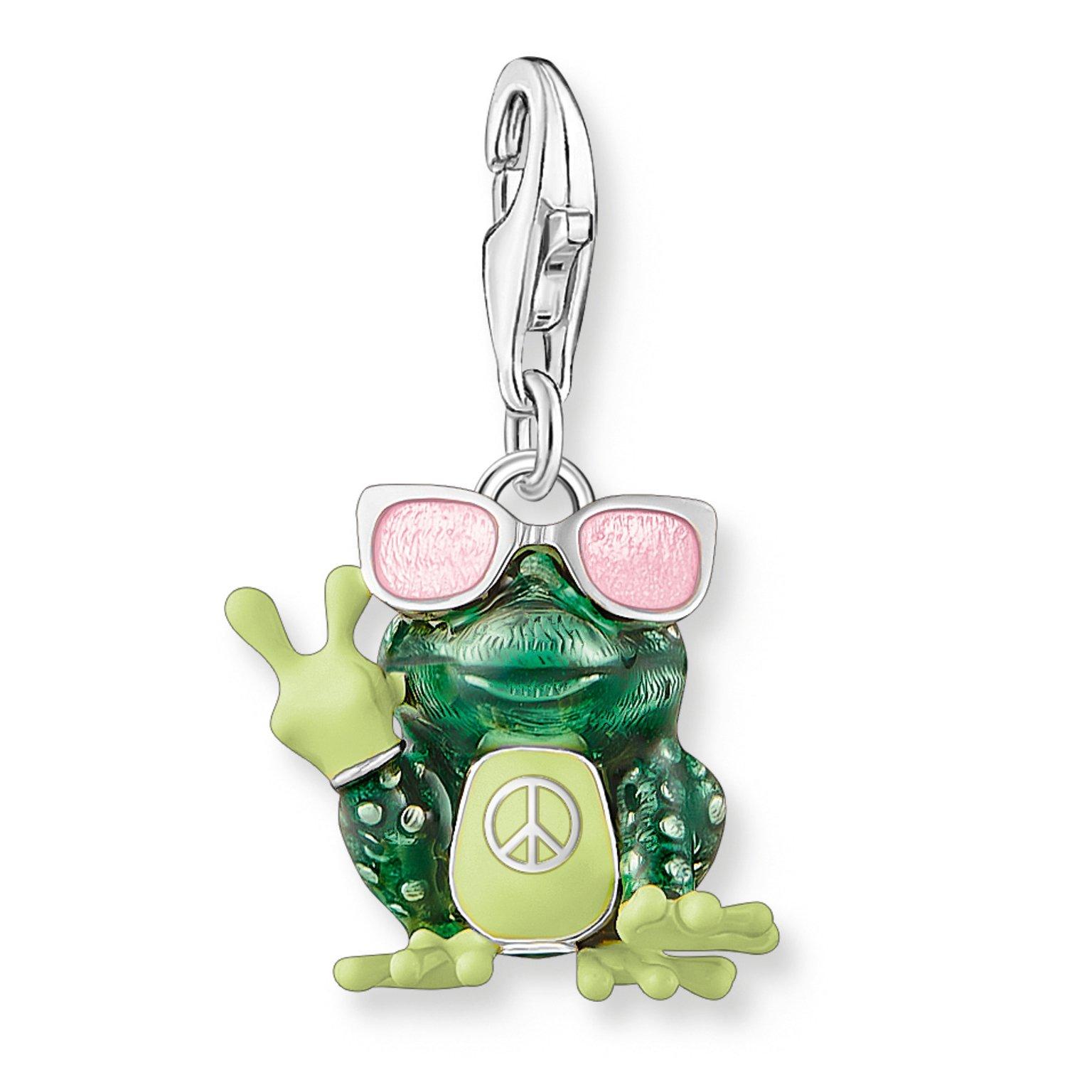 Thomas Sabo Silver Cubic Zirconia Green Frog Charm