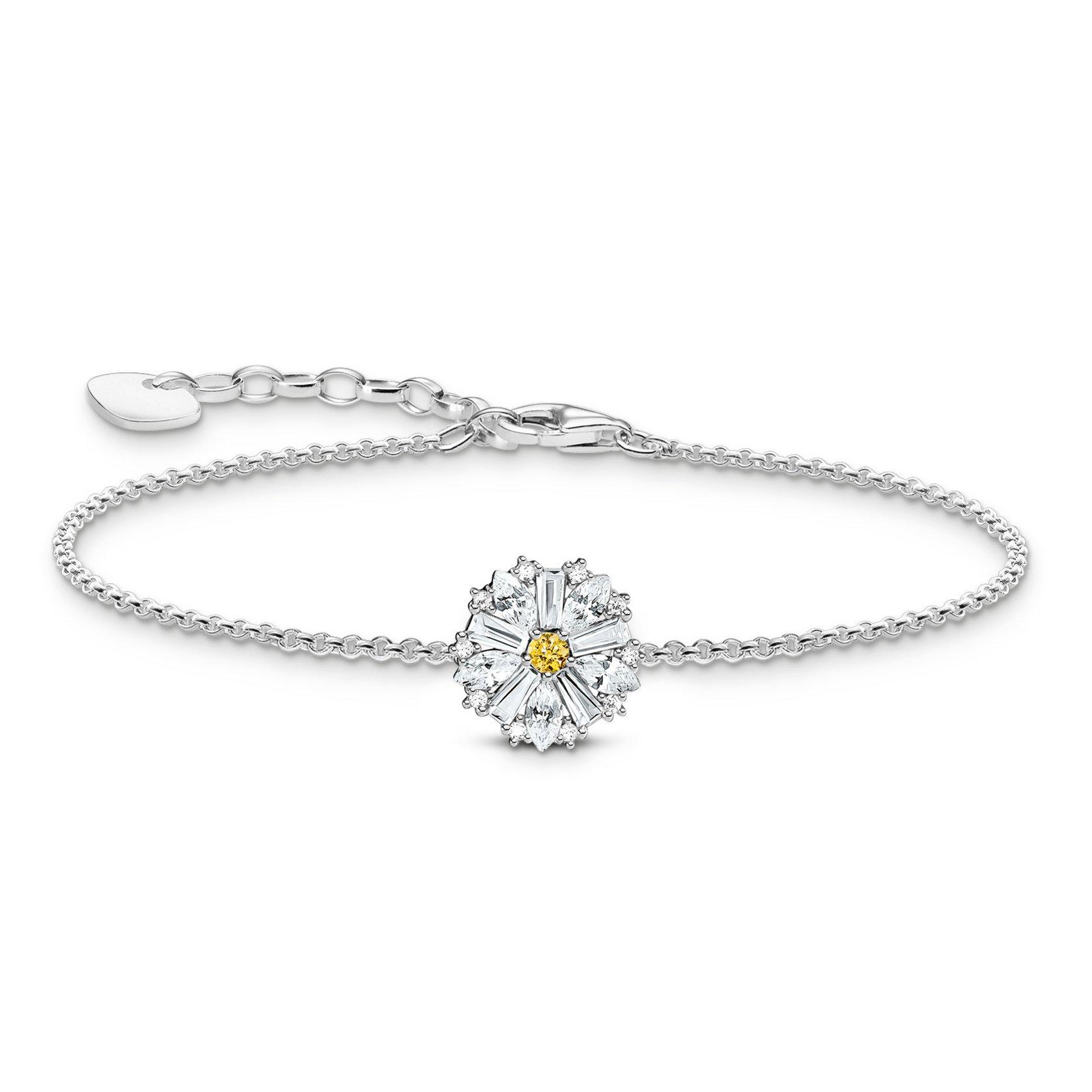 Thomas Sabo Silver Cubic Zirconia Flower Bracelet