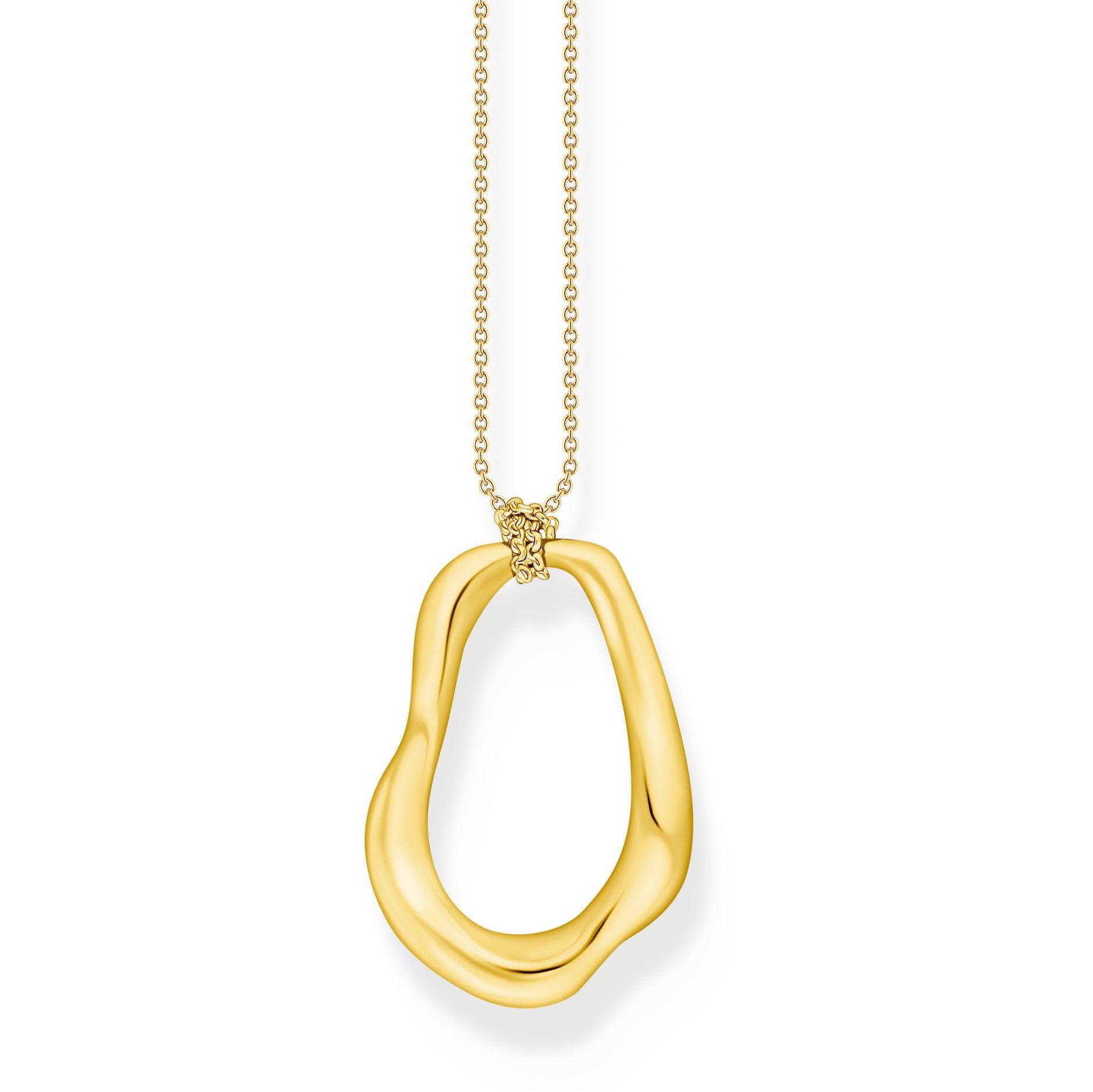 Thomas Sabo Yellow Gold Plated Wavy Pendant