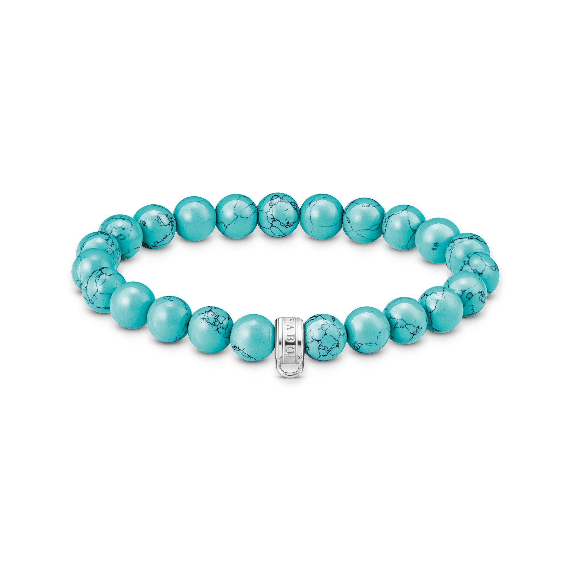 Thomas Sabo Silver 19cm Synthetic Turquoise Bracelet