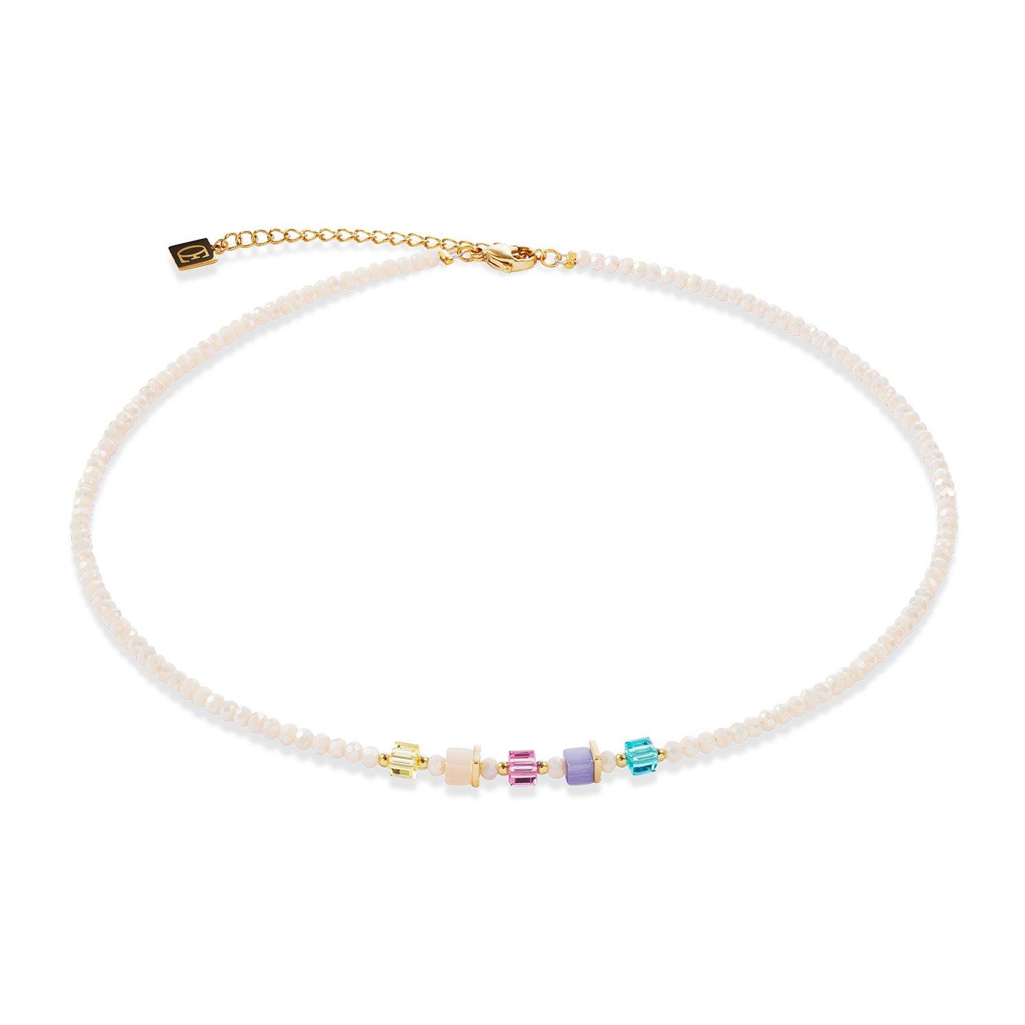 Coeur De Lion Joyful Colours Yellow Gold Tone Crystal Necklace