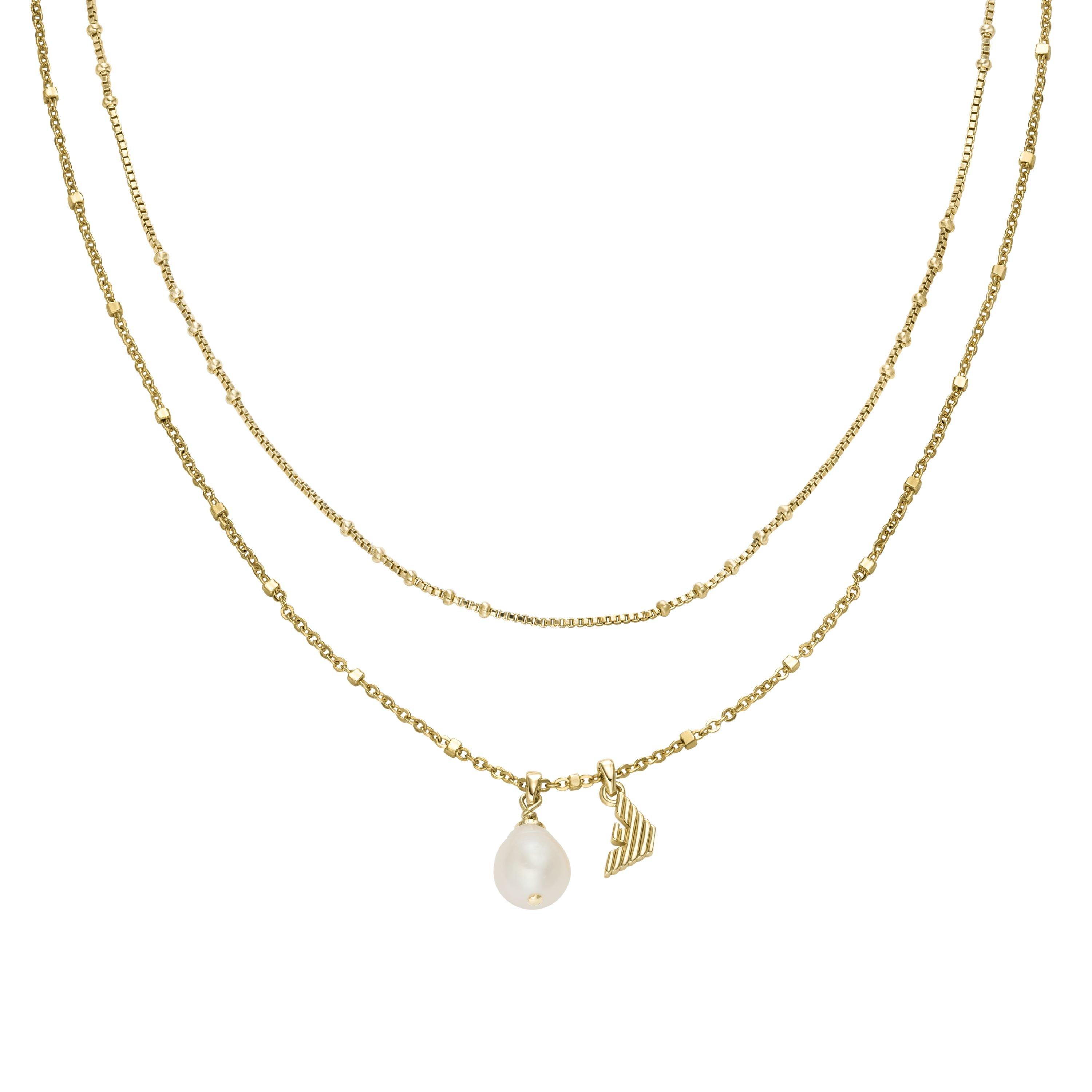 Emporio Armani Yellow Gold Tone Necklace