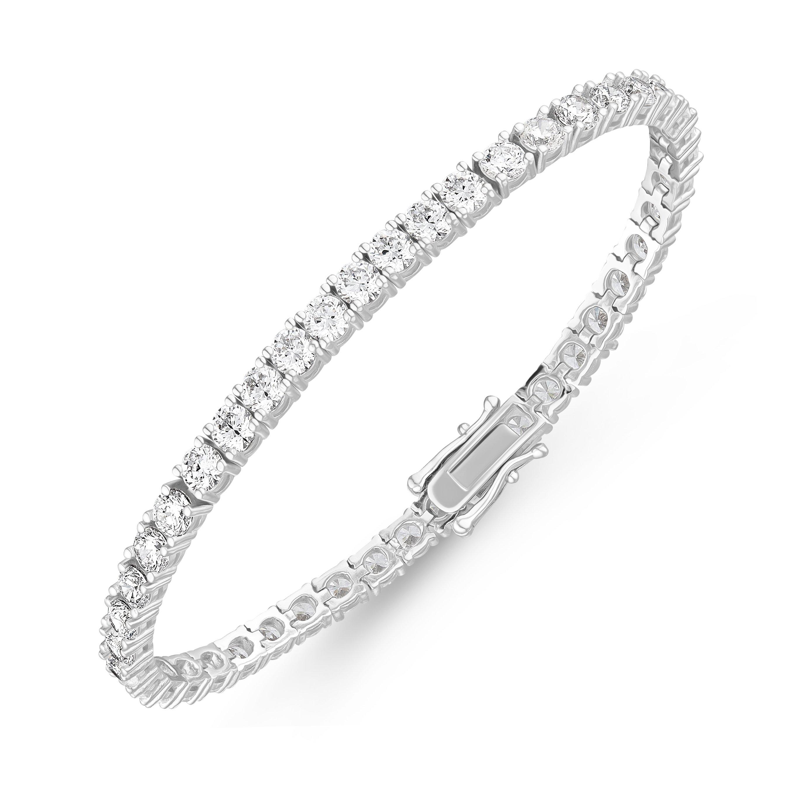 Beaverbrooks Silver 19cm Cubic Zirconia Tennis Bracelet 0149426
