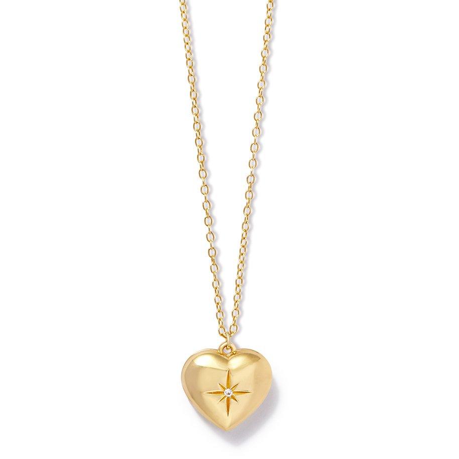 Astley Clarke Biography 18ct Yellow Gold Plated White Sapphire Heart Locket