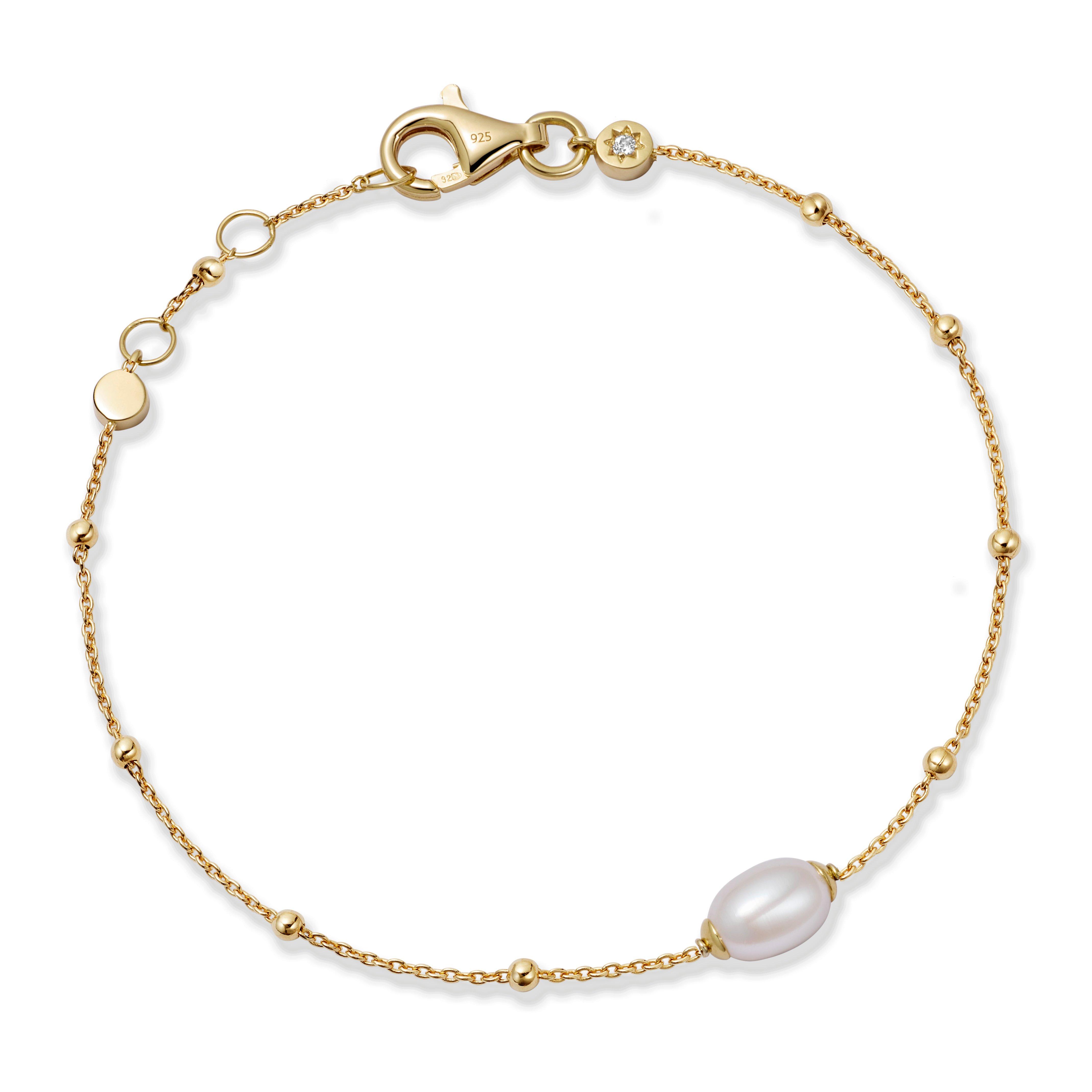 Astley Clarke 18ct Yellow Gold Plated Freshwater Pearl Bracelet