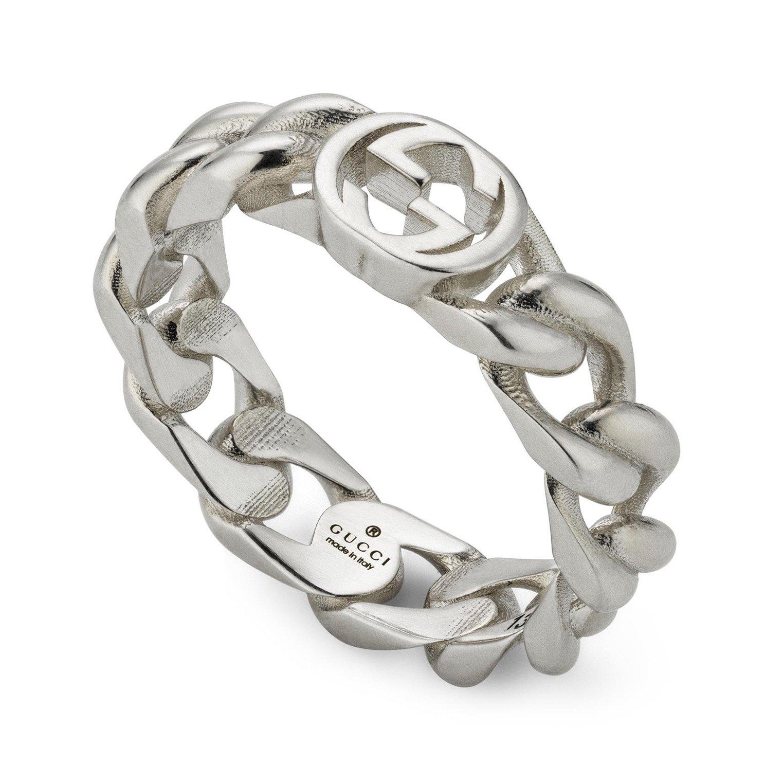 Gucci Interlocking Silver Ring | 0122628 | Beaverbrooks