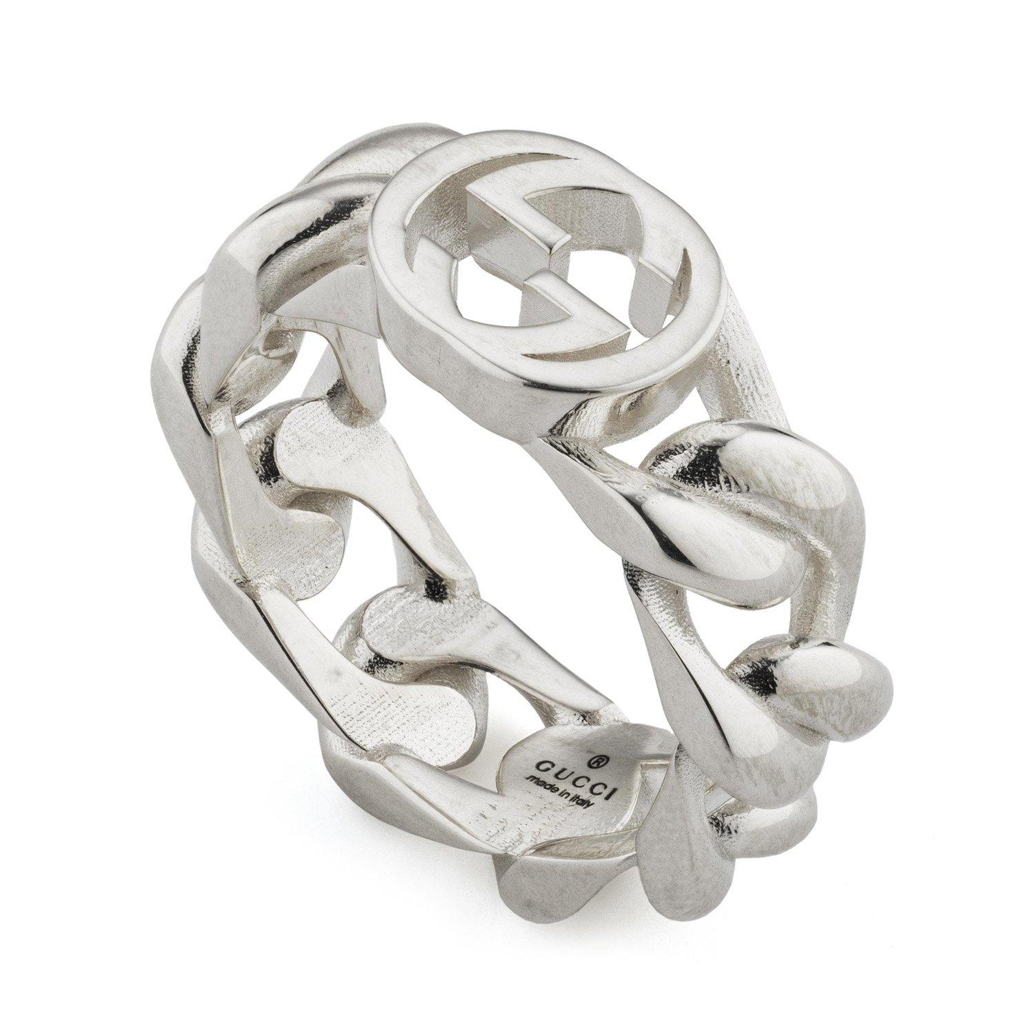 Gucci Interlocking Silver Ring | 0149924 | Beaverbrooks