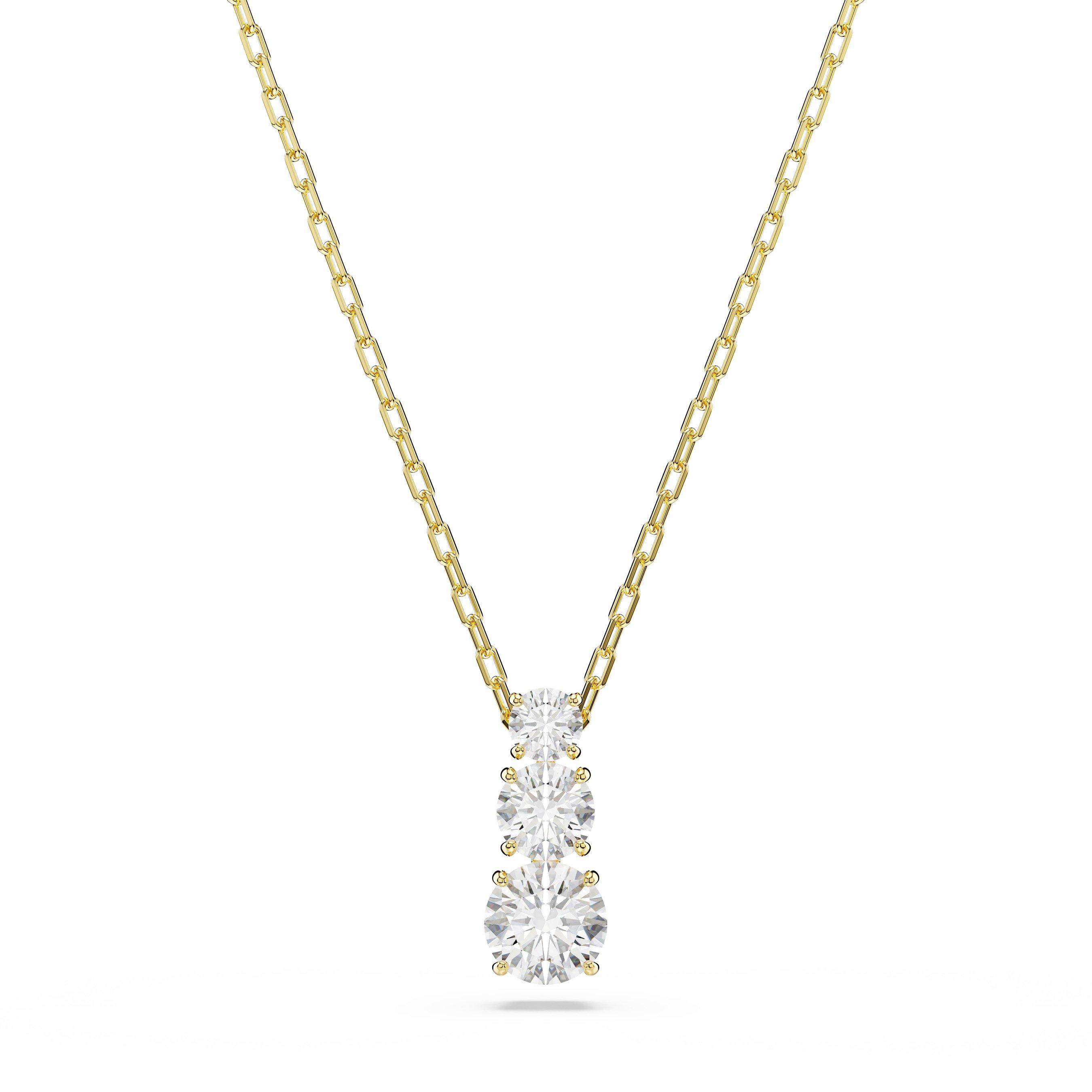 Swarovski Stilla Yellow Gold Tone Zirconia Pendant
