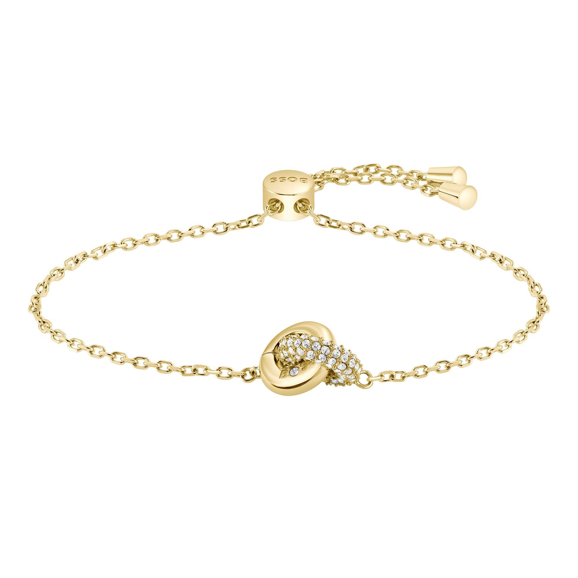 BOSS Live Precious Yellow Gold Tone Crystal Bracelet | 0150873