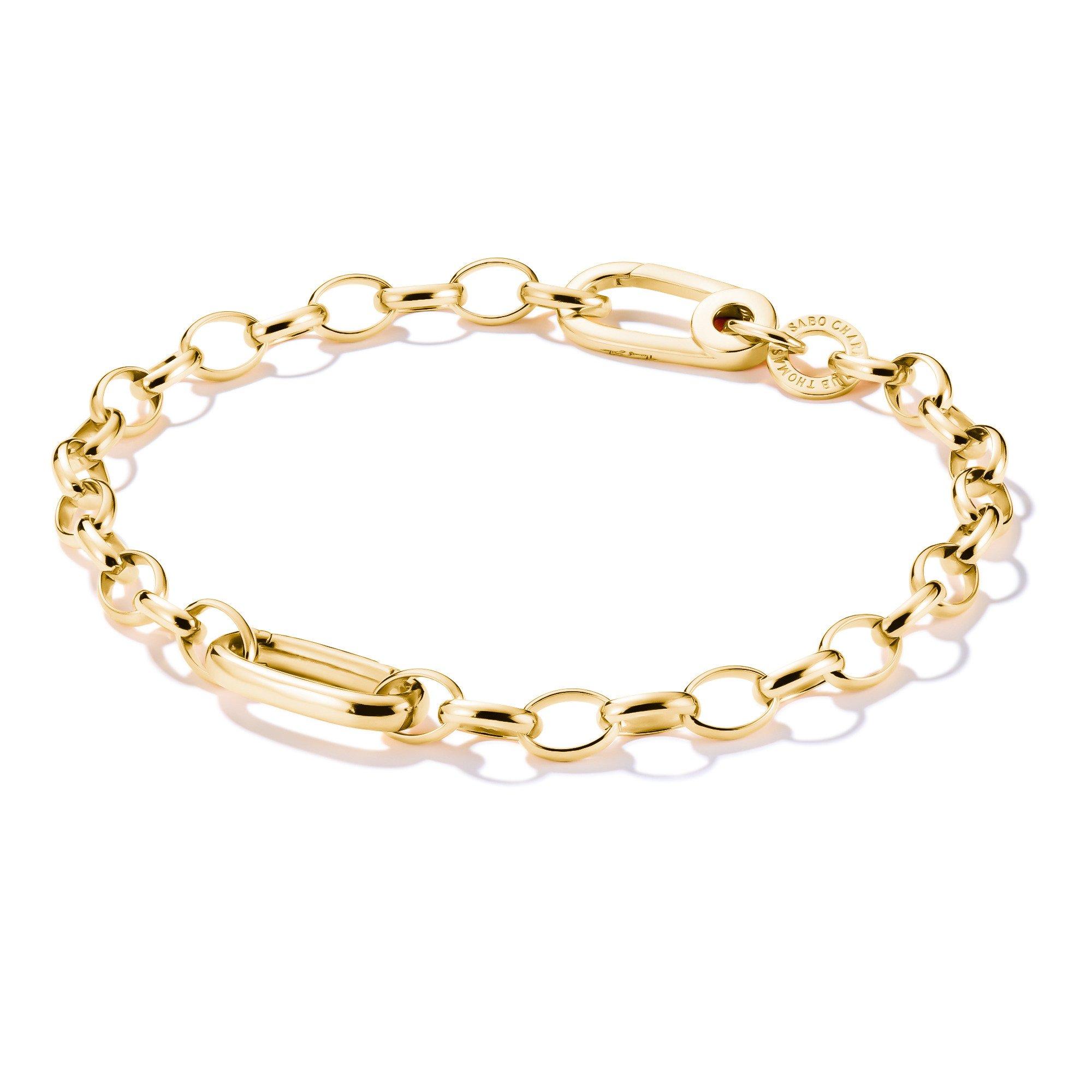 Thomas Sabo Connect 18ct Yellow Gold Plated 17cm Connect Link Charm Bracelet
