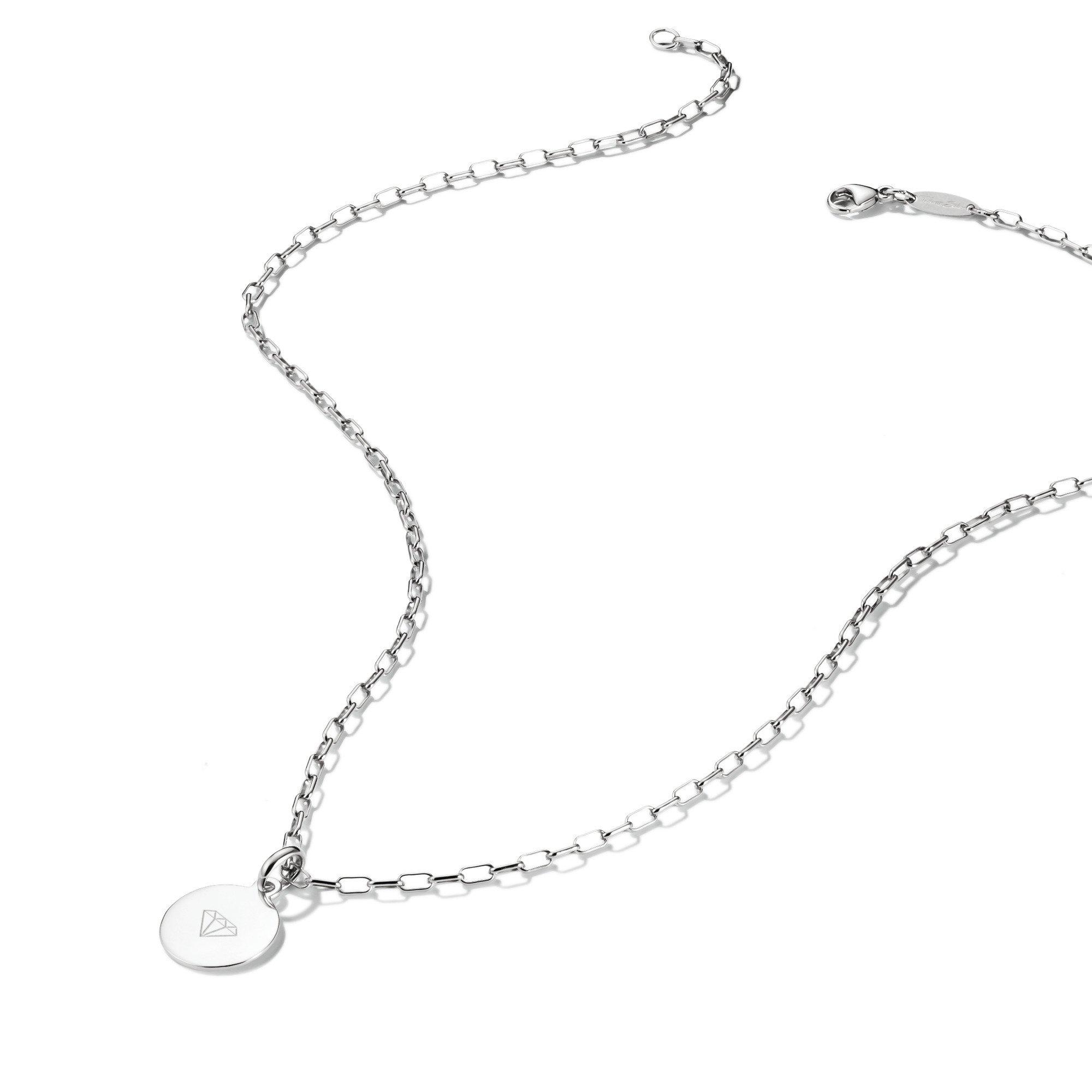 Thomas Sabo Silver Paperclip Charm Necklace | 0151099 | Beaverbrooks