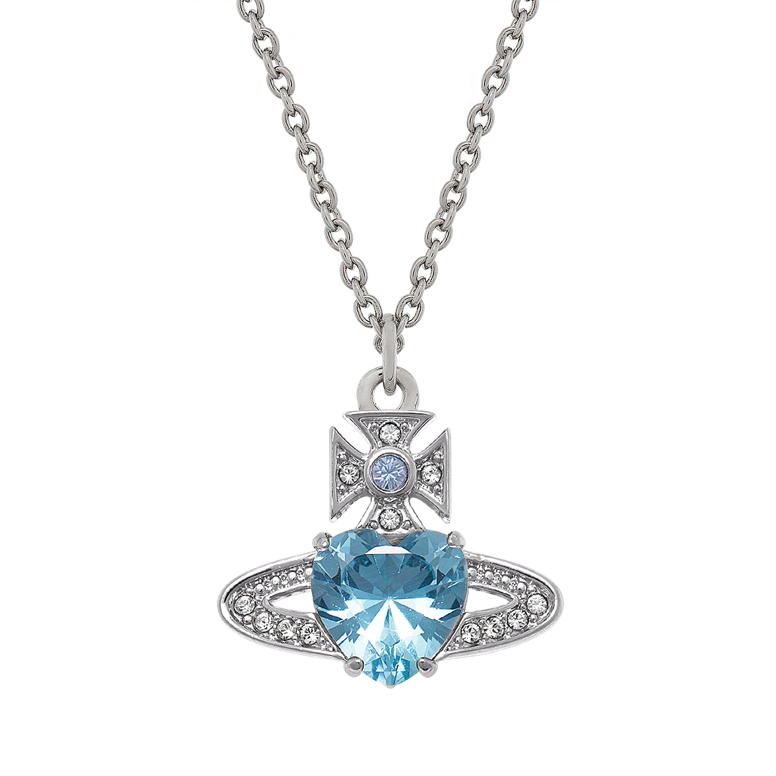 Vivienne Westwood Ariella Silver Blue Cubic Zirconia Pendant