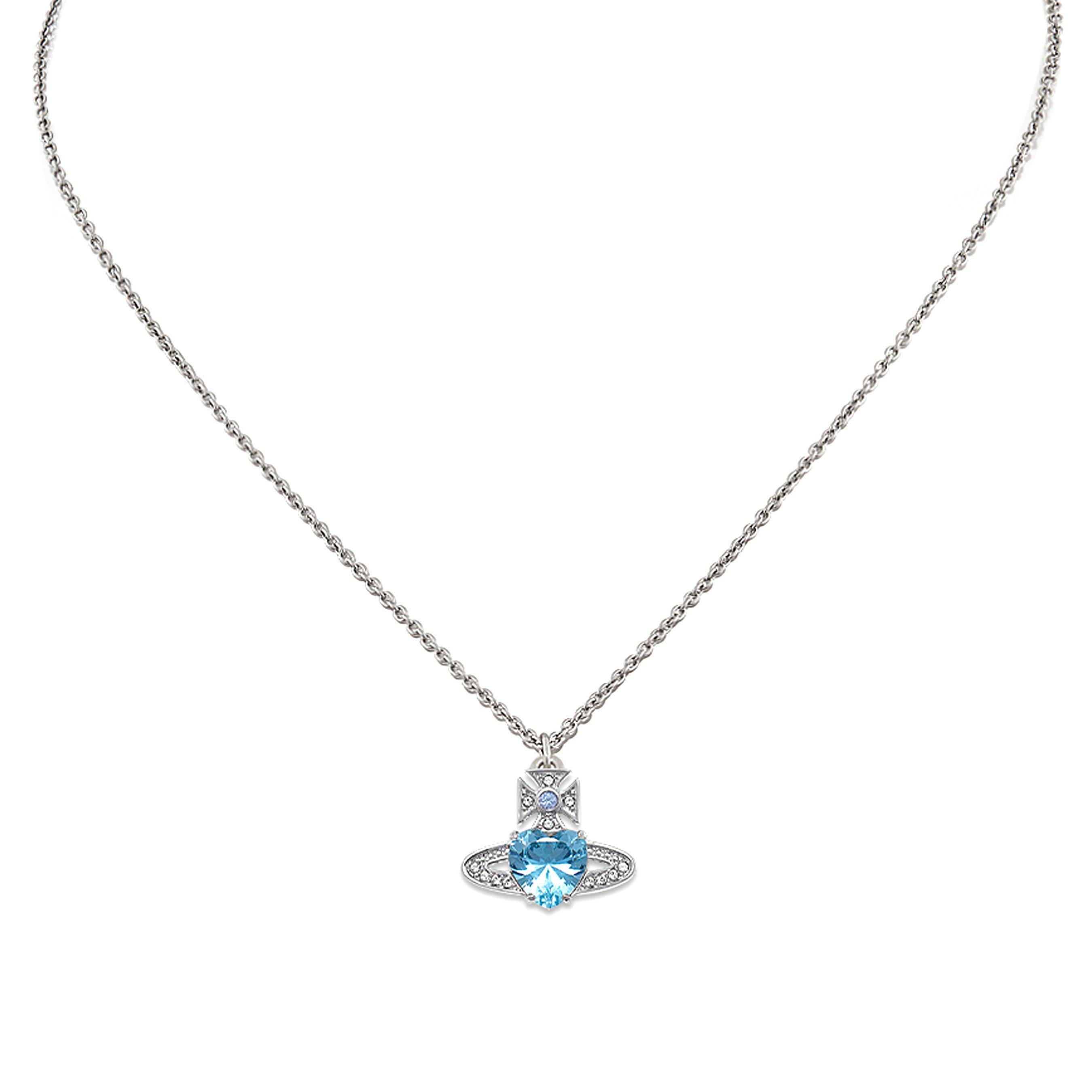 Vivienne Westwood Ariella Silver Blue Cubic Zirconia Pendant