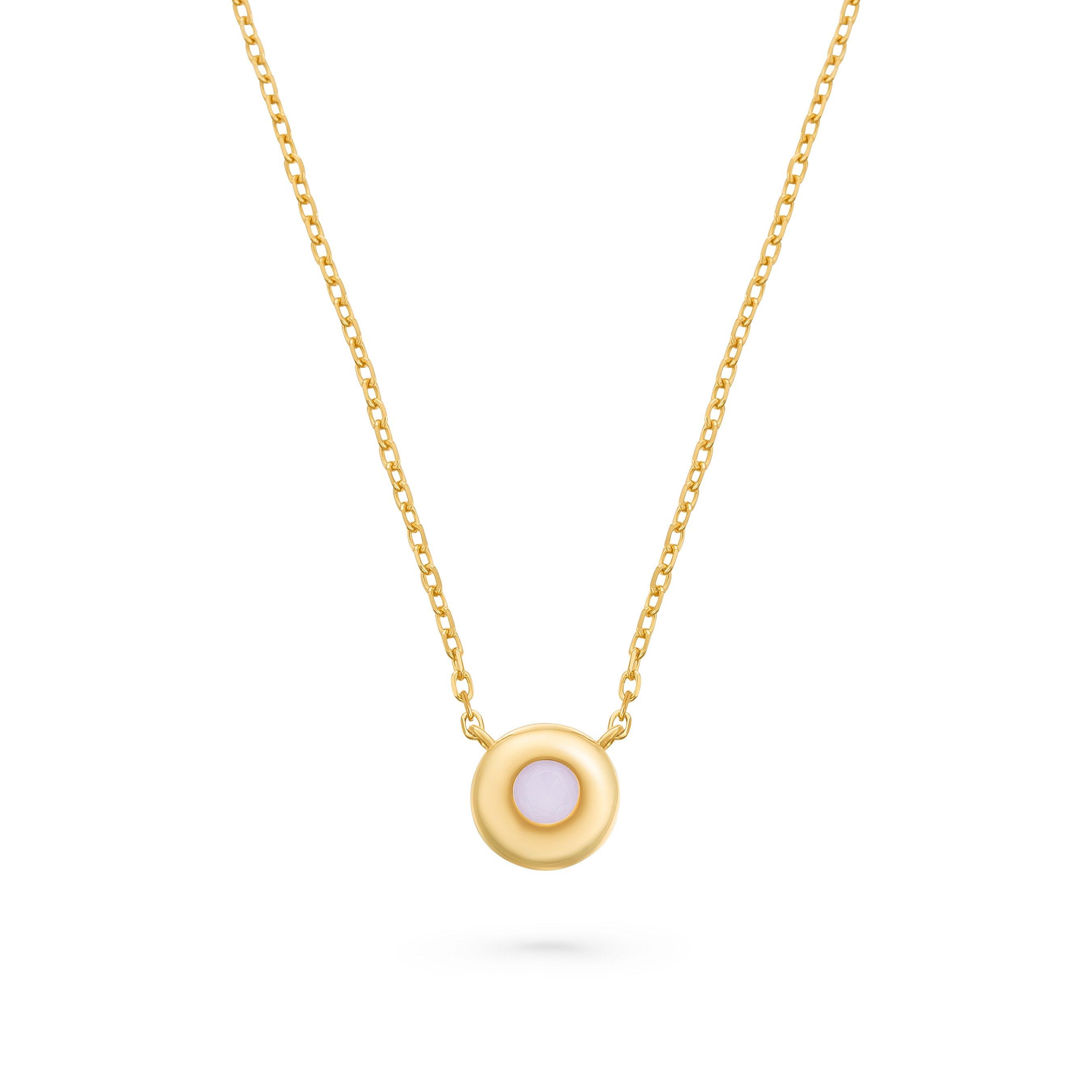 Beaverbrooks Yellow Gold Plated June Birthstone Necklace
