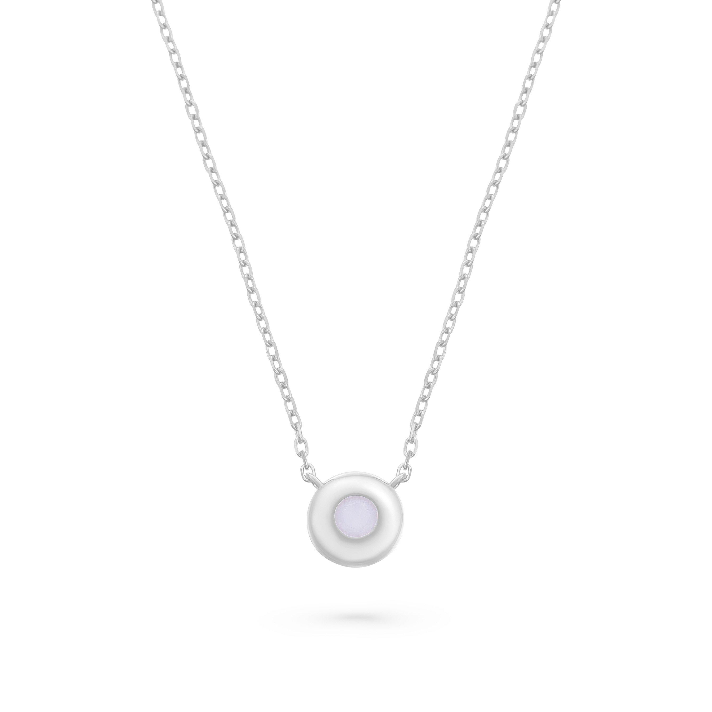 Beaverbrooks Silver June Birthstone Necklace