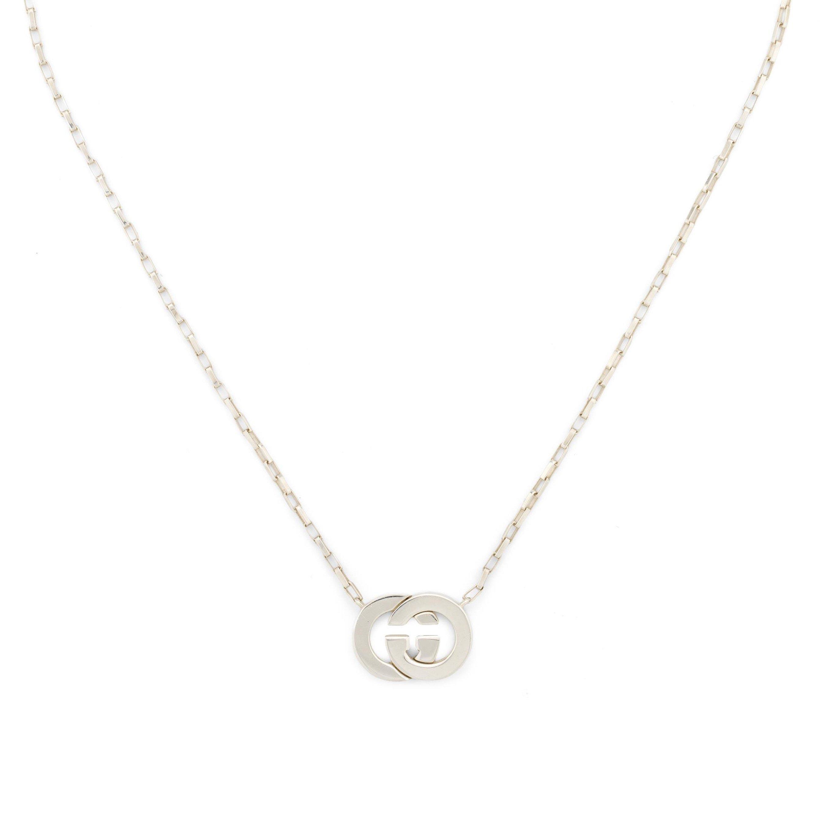 Gucci Interlocking Silver Necklace | 0152814 | Beaverbrooks