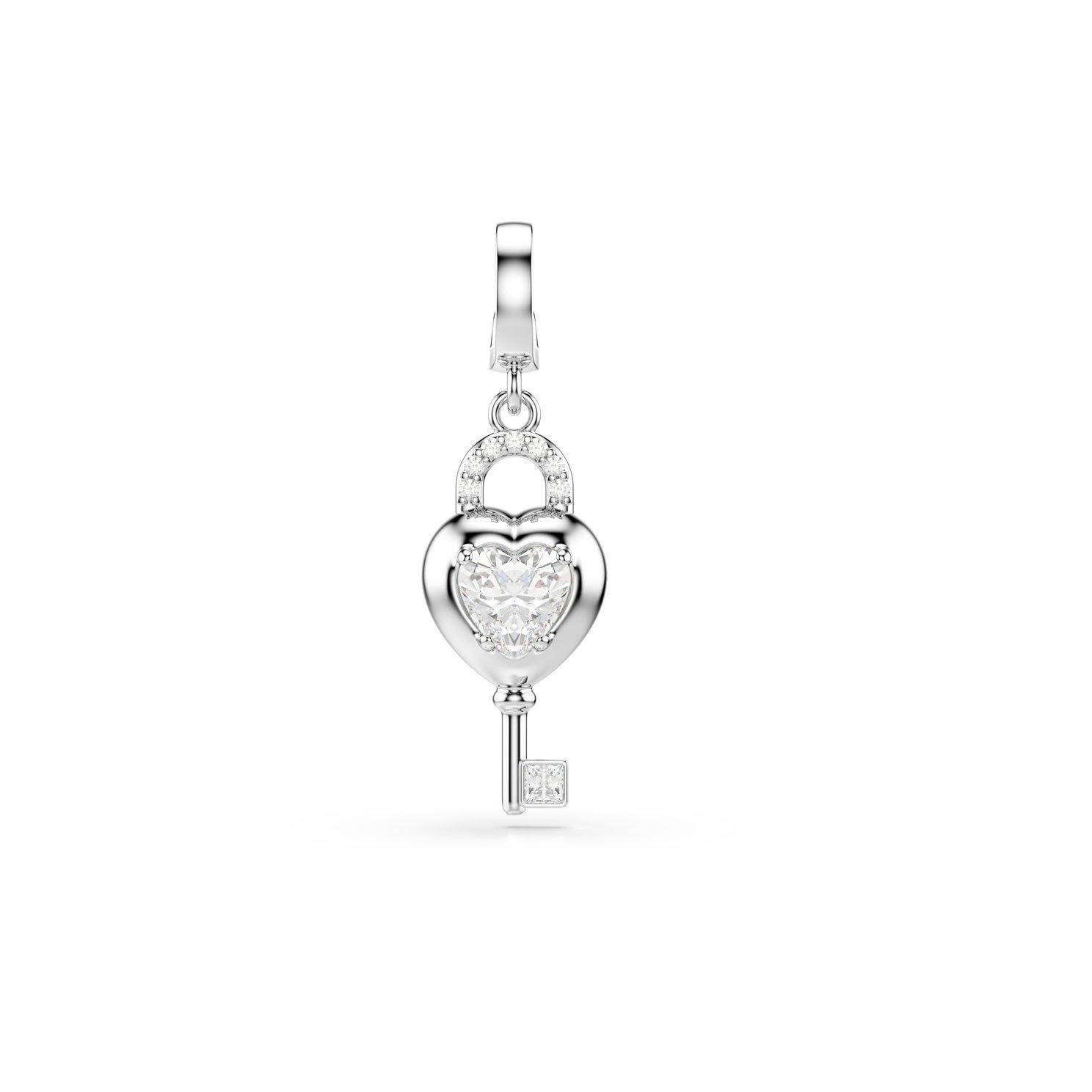 Swarovski Idyllia Charm ハート型 Swarovski Idyllia Silver Crystal Heart Charm | 0153333 | Beaverbrooks
