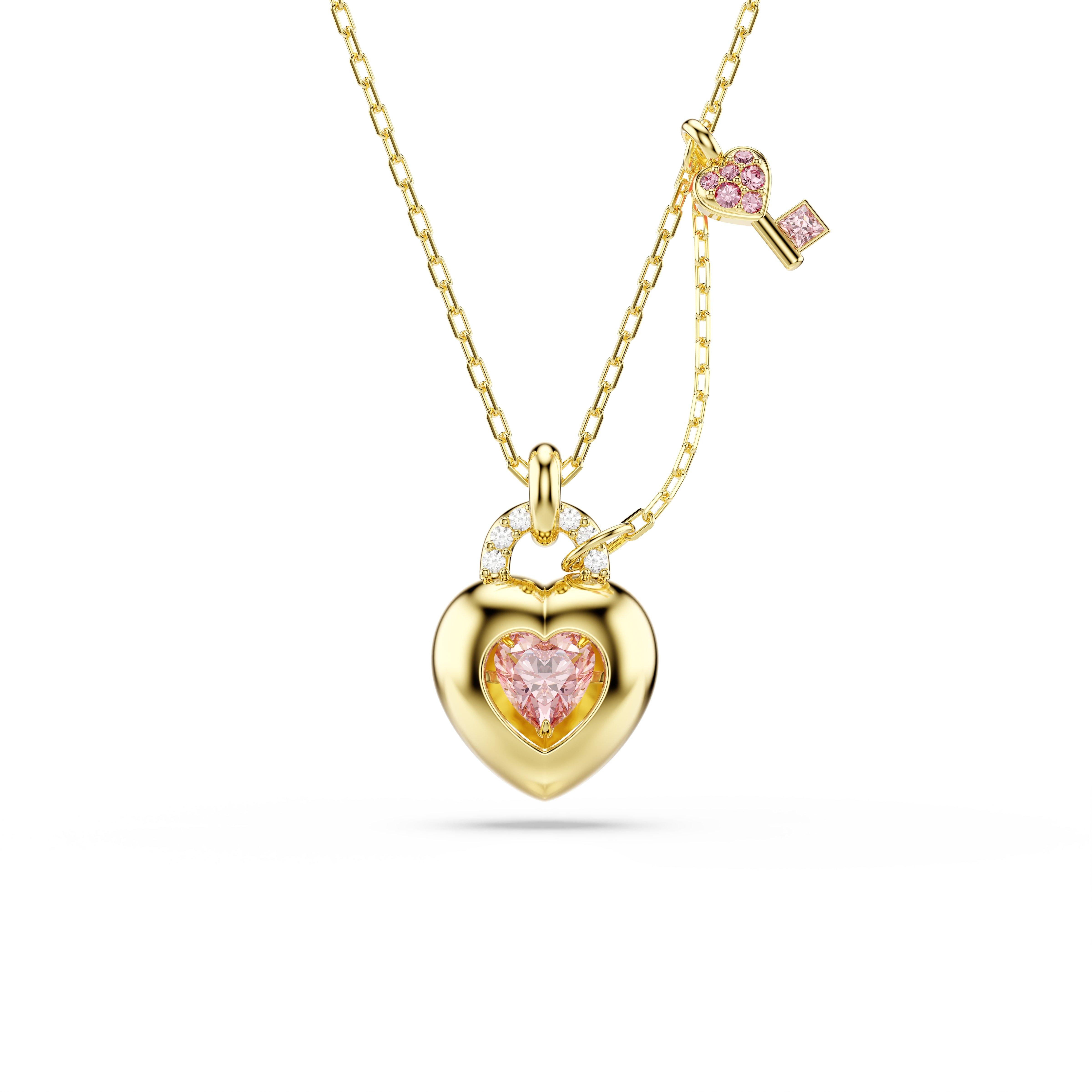 Swarovski Idyllia Yellow Gold Tone Crystal Heart Pendant | 0153343