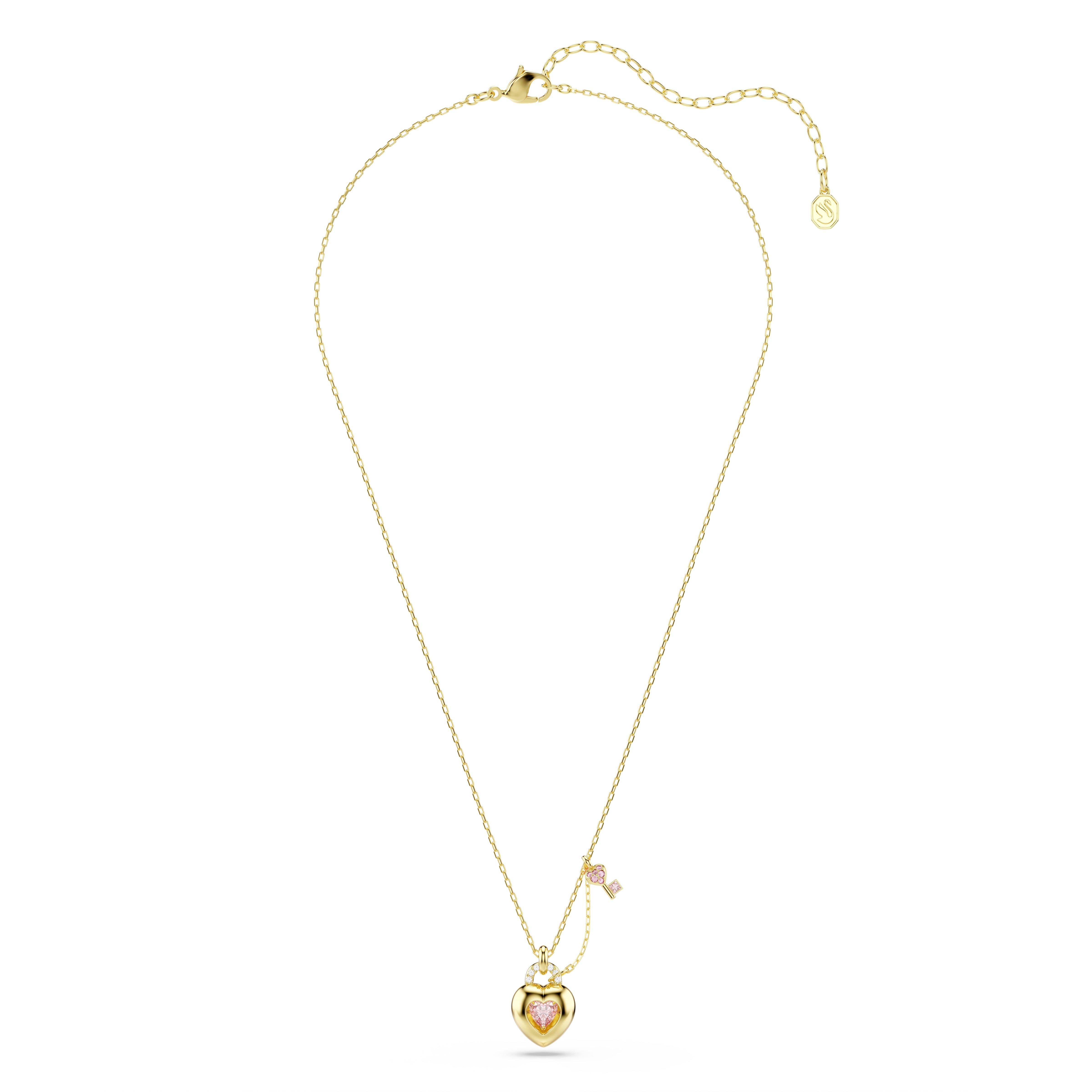 Swarovski Idyllia Yellow Gold Tone Crystal Heart Pendant | 0153343