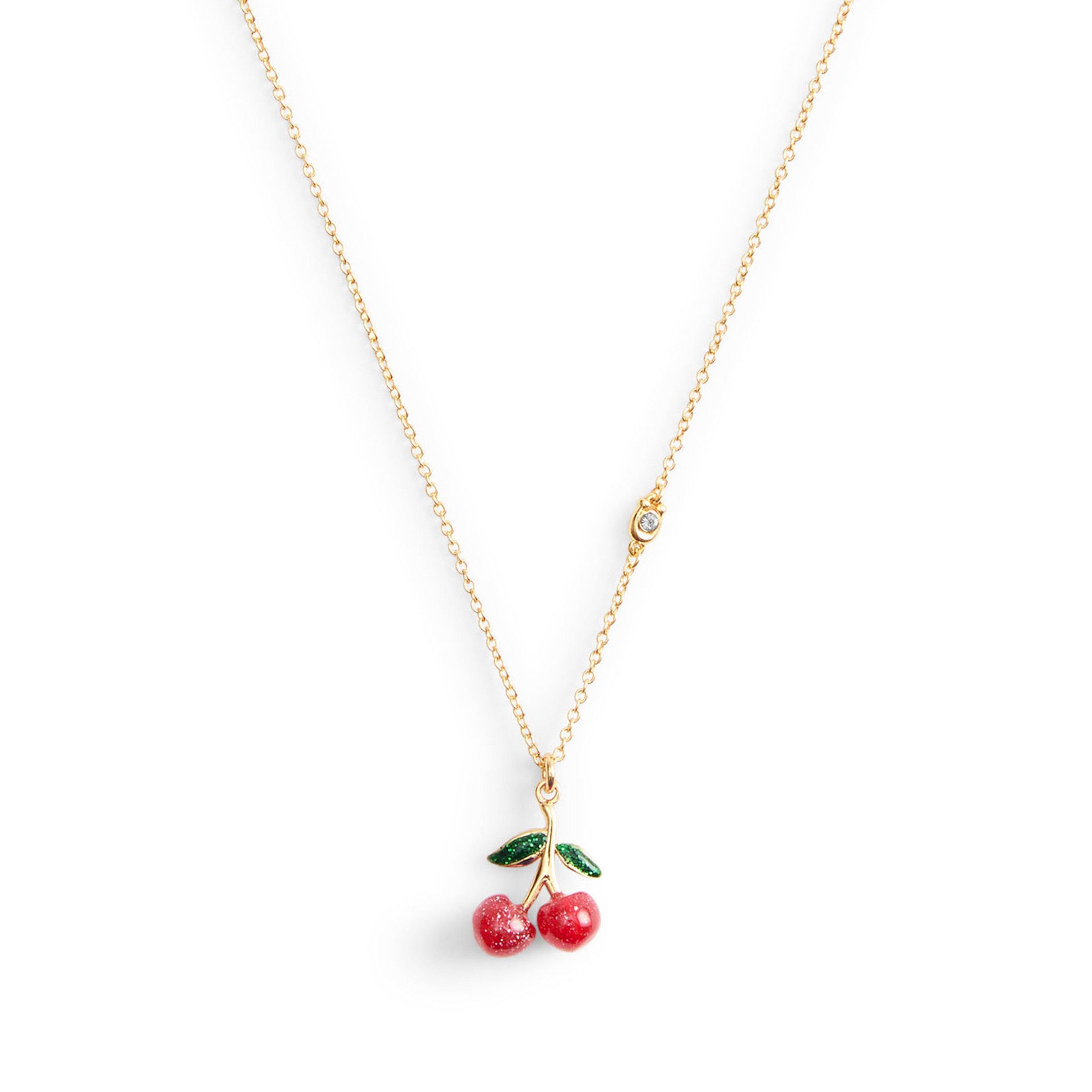 Coach Charming Charms Yellow Gold Tone Cherry Pendant