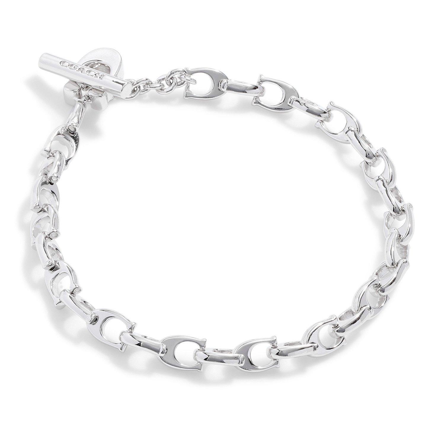 Coach Signature C Silver Chain Link Bracelet | 0153443 | Beaverbrooks
