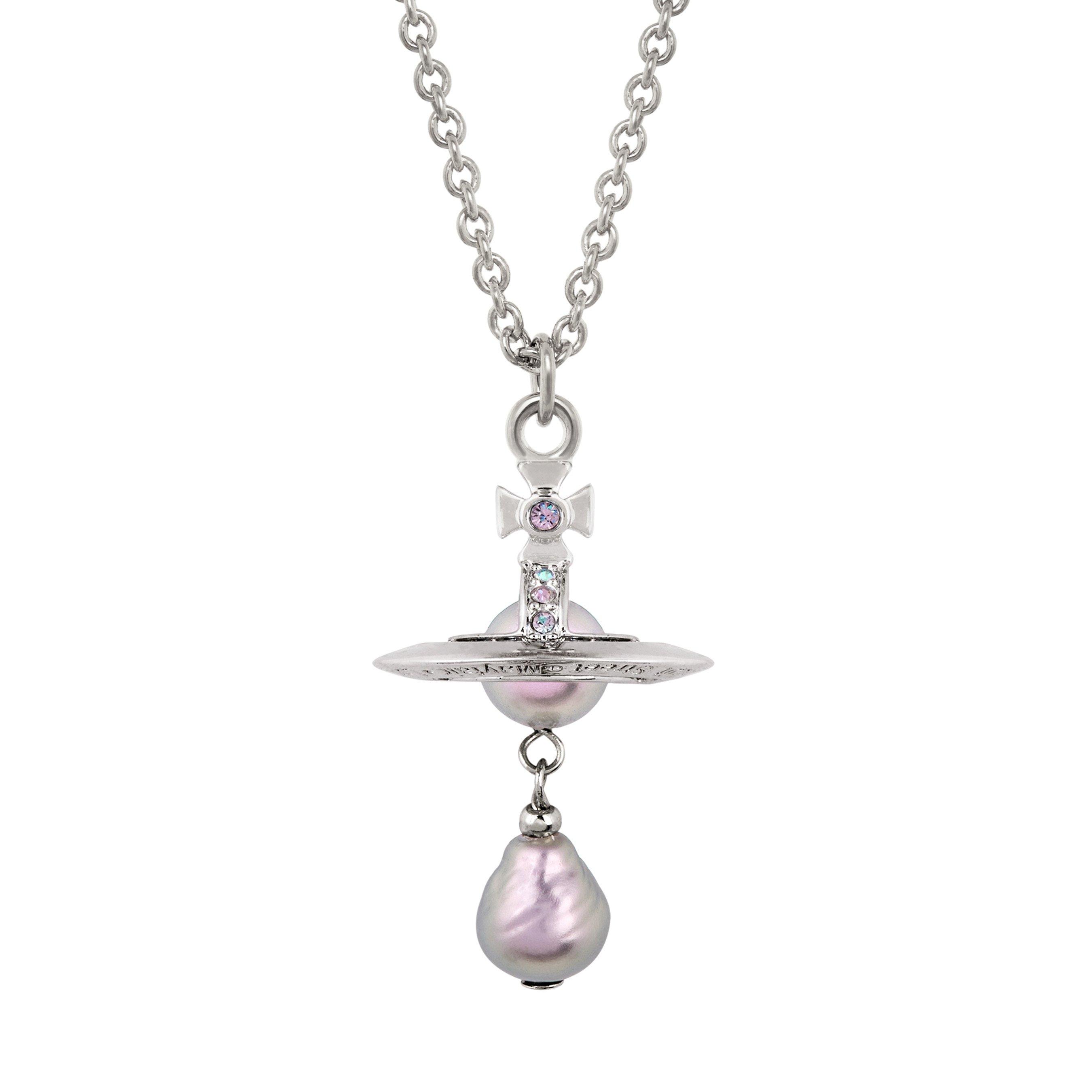 Vivienne Westwood Aleska Silver Pearl Pendant | 0155266 | Beaverbrooks