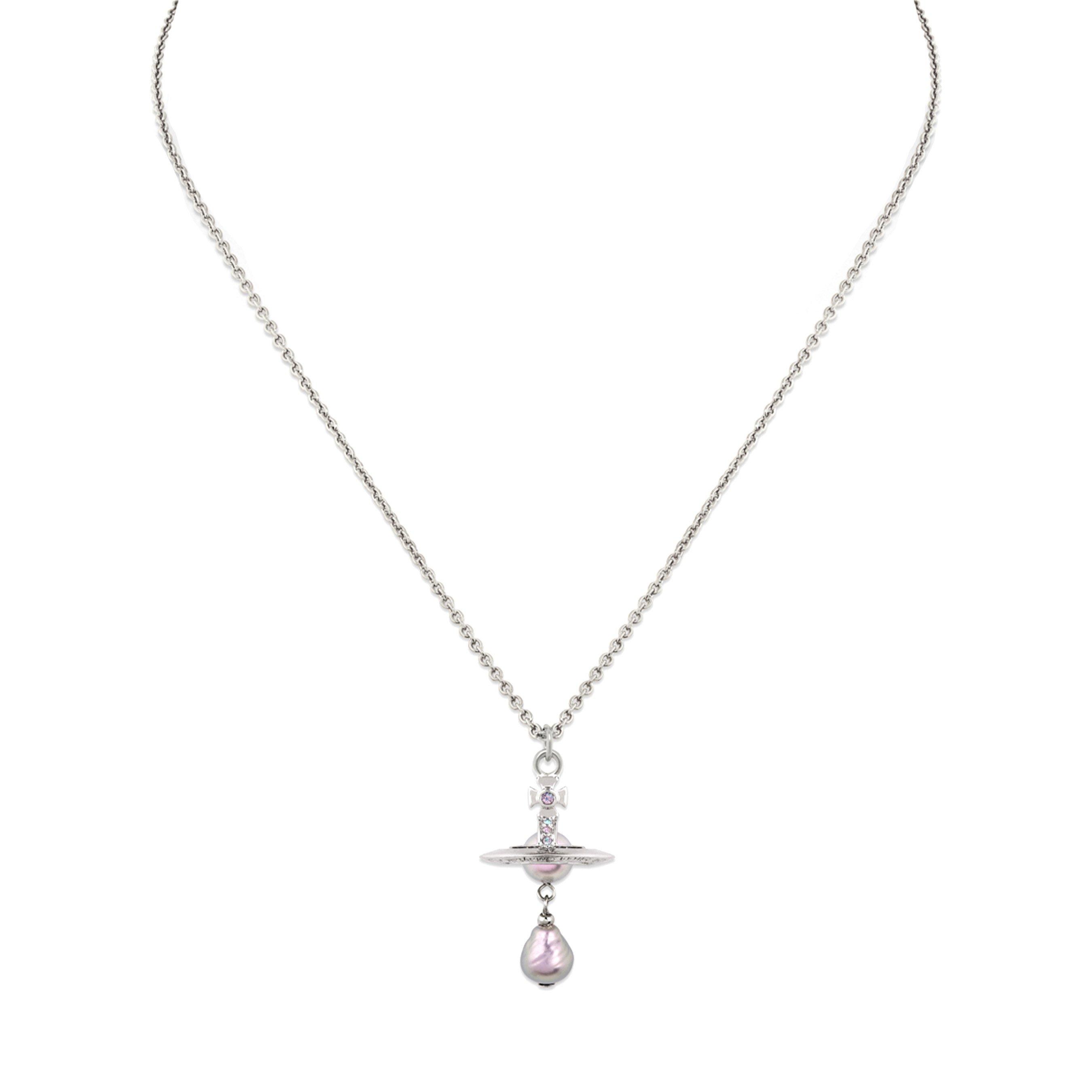 Vivienne Westwood Aleska Silver Pearl Pendant | 0155266 | Beaverbrooks