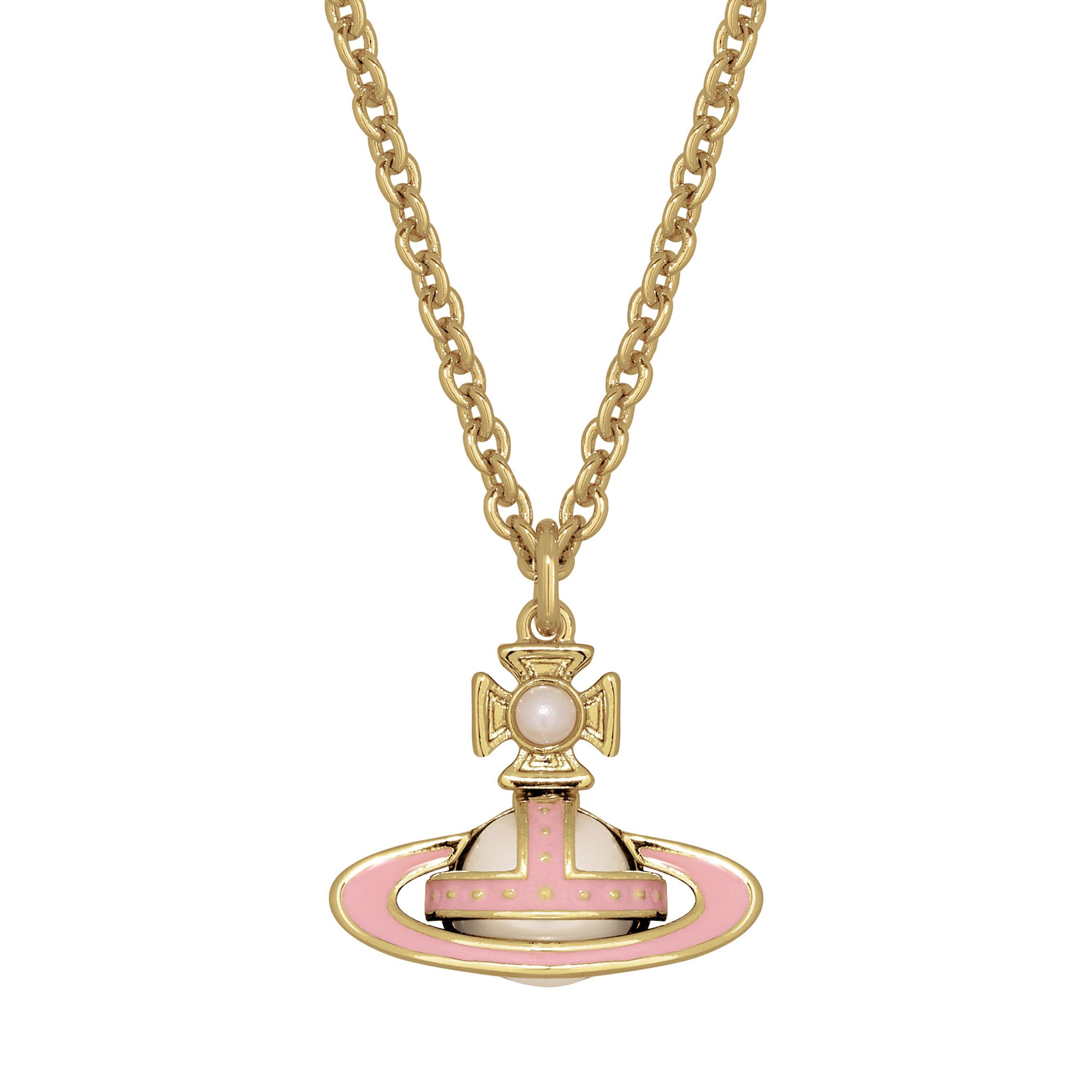 Vivienne Westwood Yellow Gold Plated Pearl Orb Pendant | 0155272