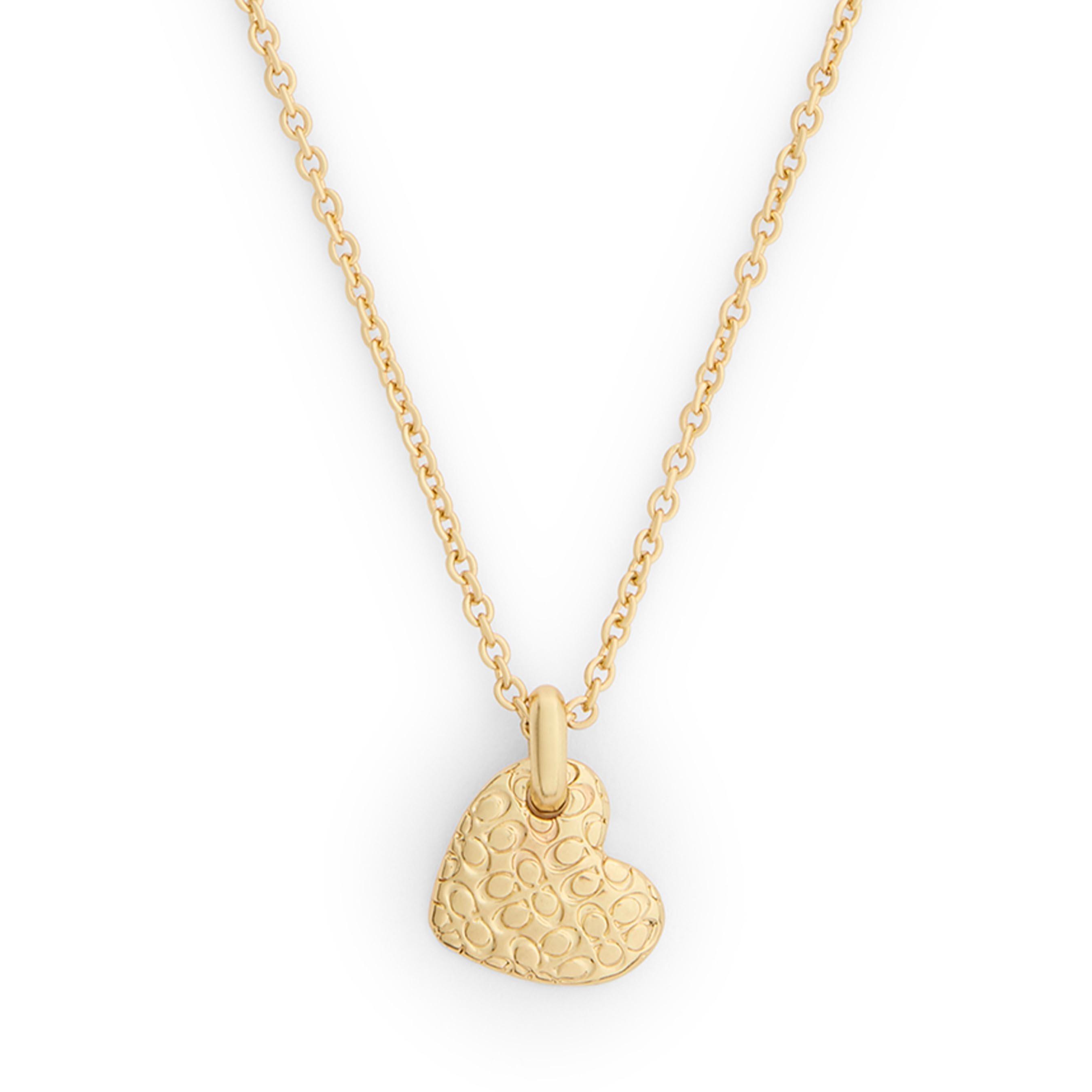 Coach Yellow Gold Tone Heart Pendant