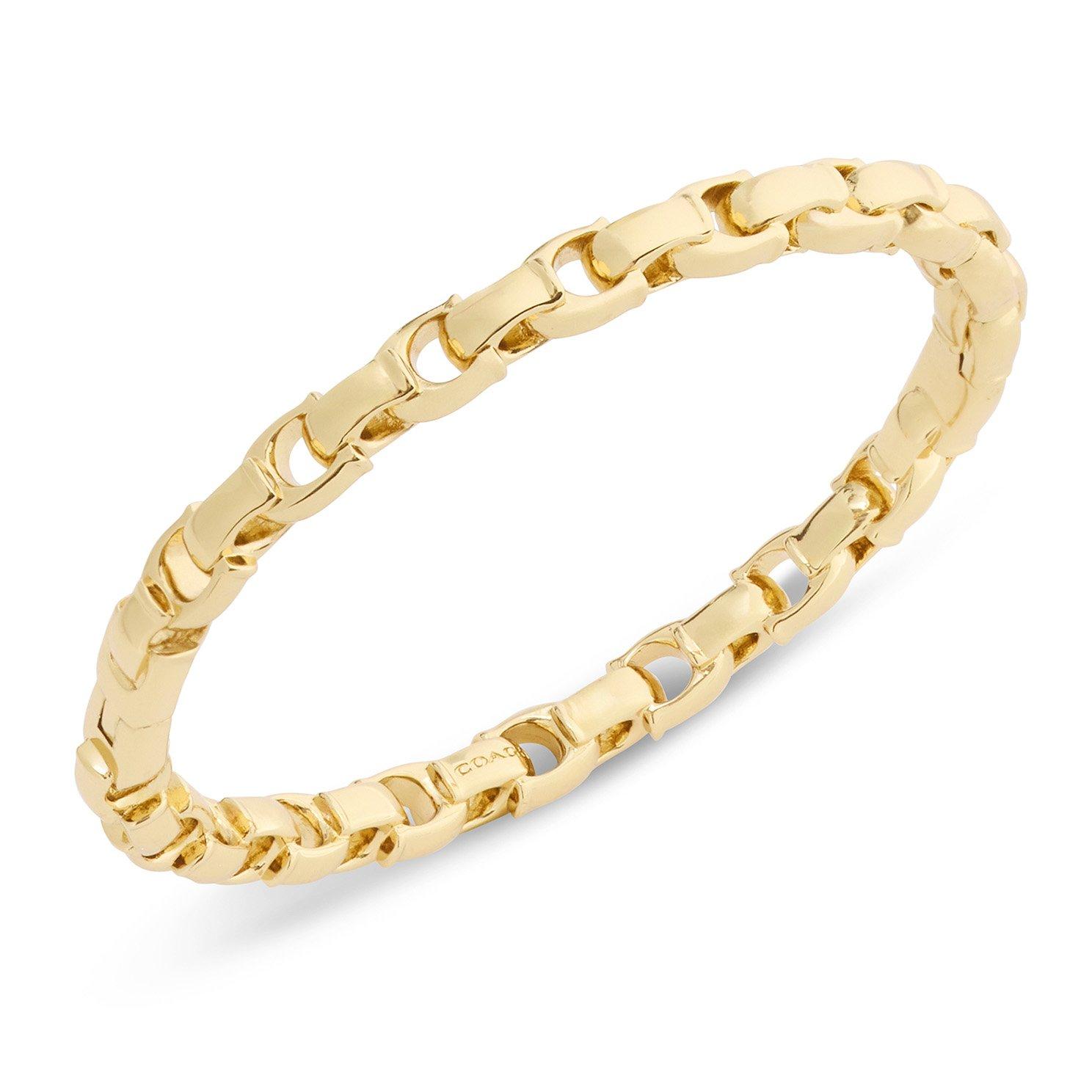 Coach Signature C Yellow Gold Tone Bangle