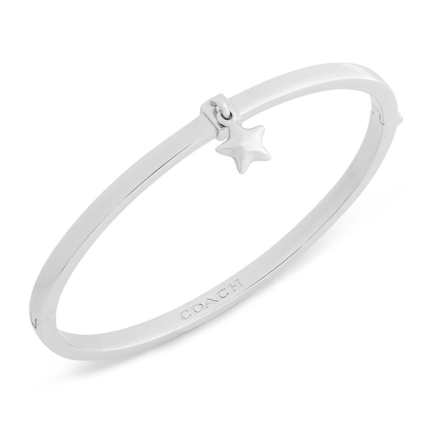 Coach Silver Tone Star Bangle