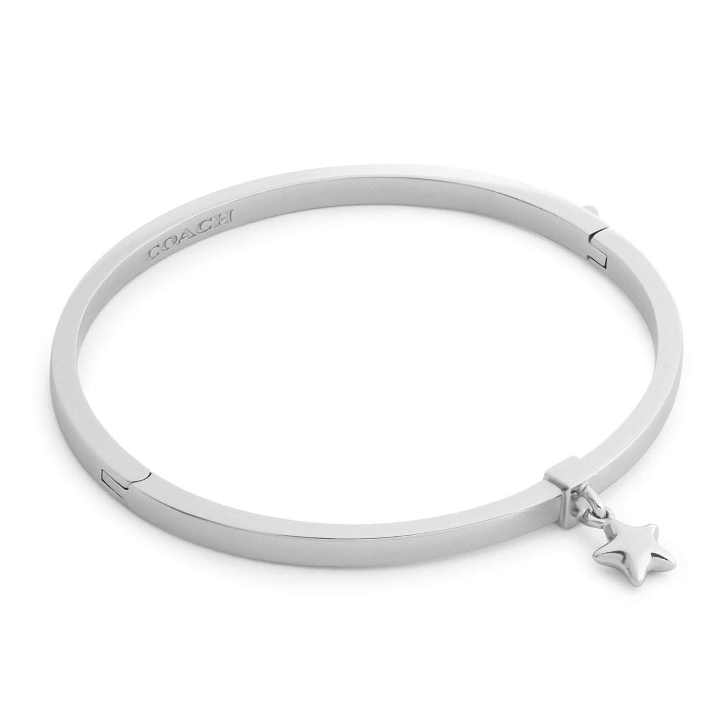 Coach Silver Tone Star Bangle