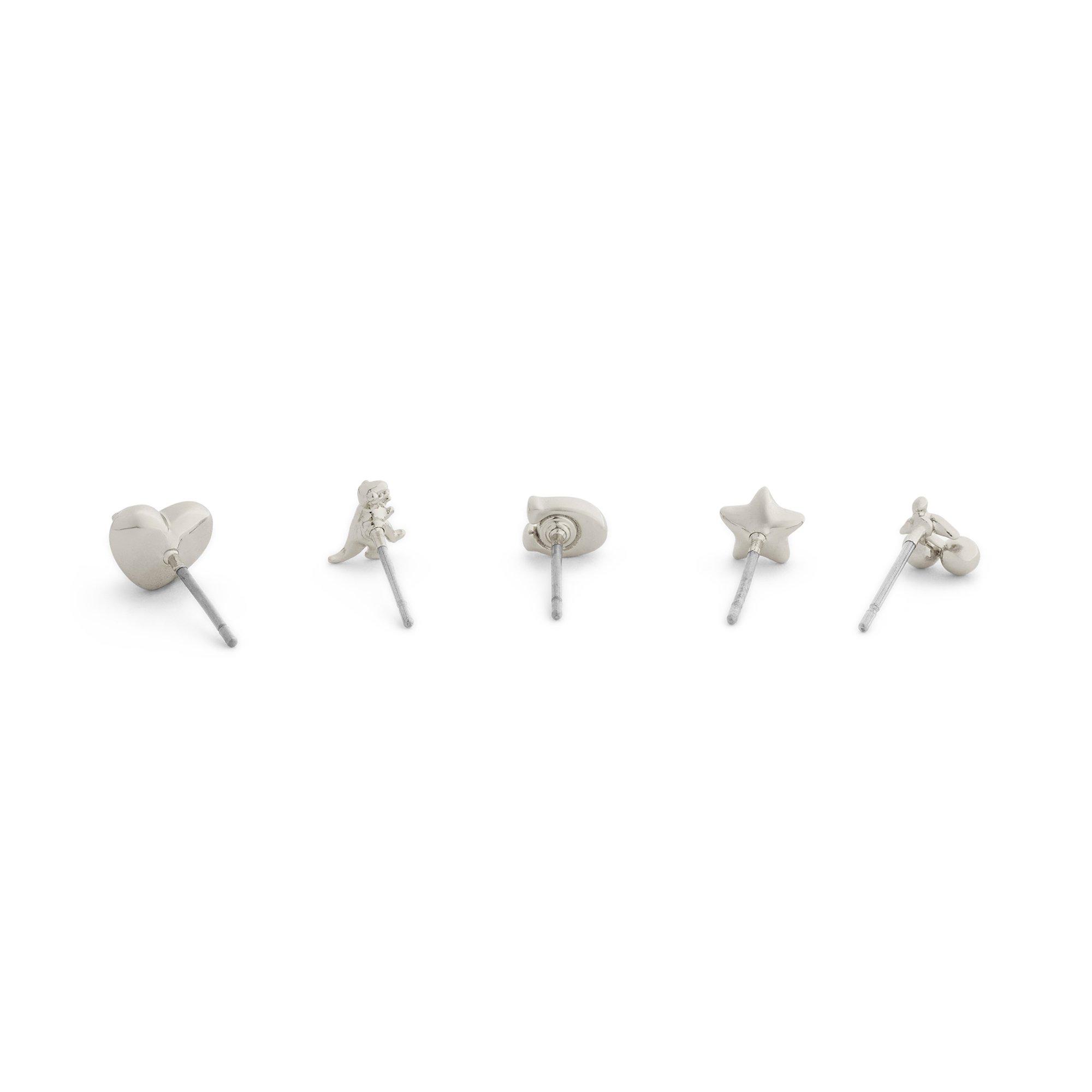 Coach Silver Tone Stud Earring Set