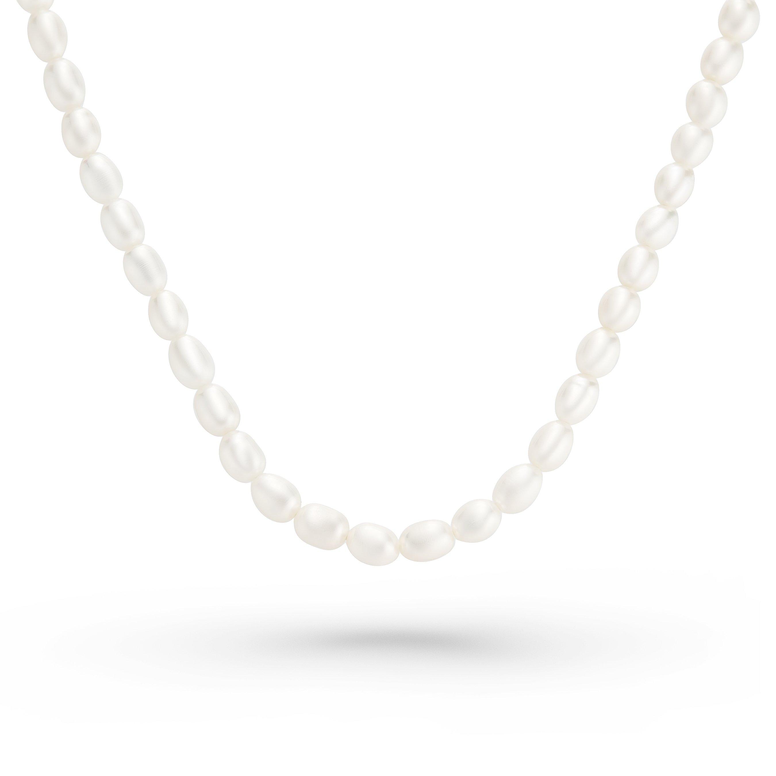 Beaverbrooks Silver Rice Pearl Necklace