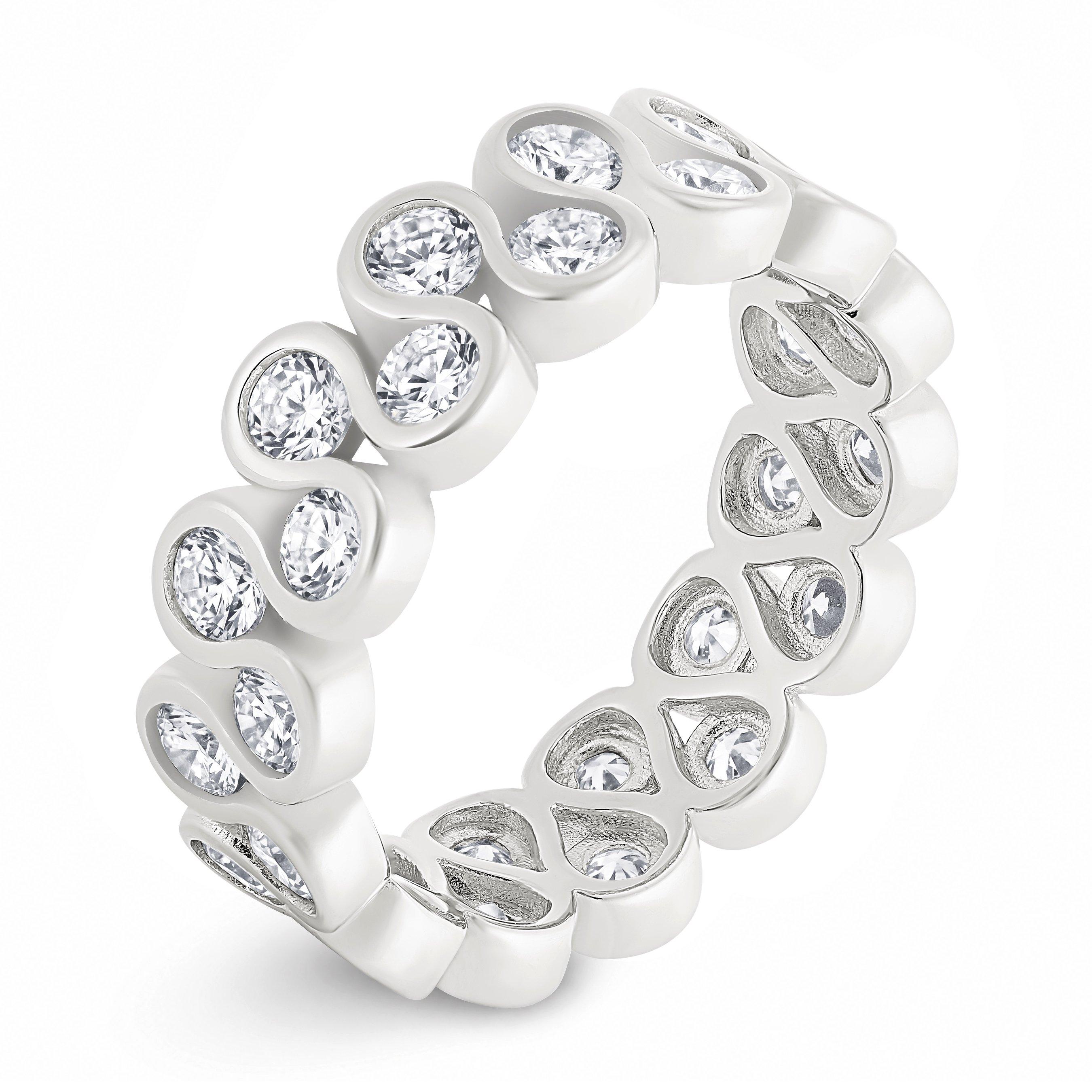 Beaverbrooks Silver Cubic Zirconia Ring