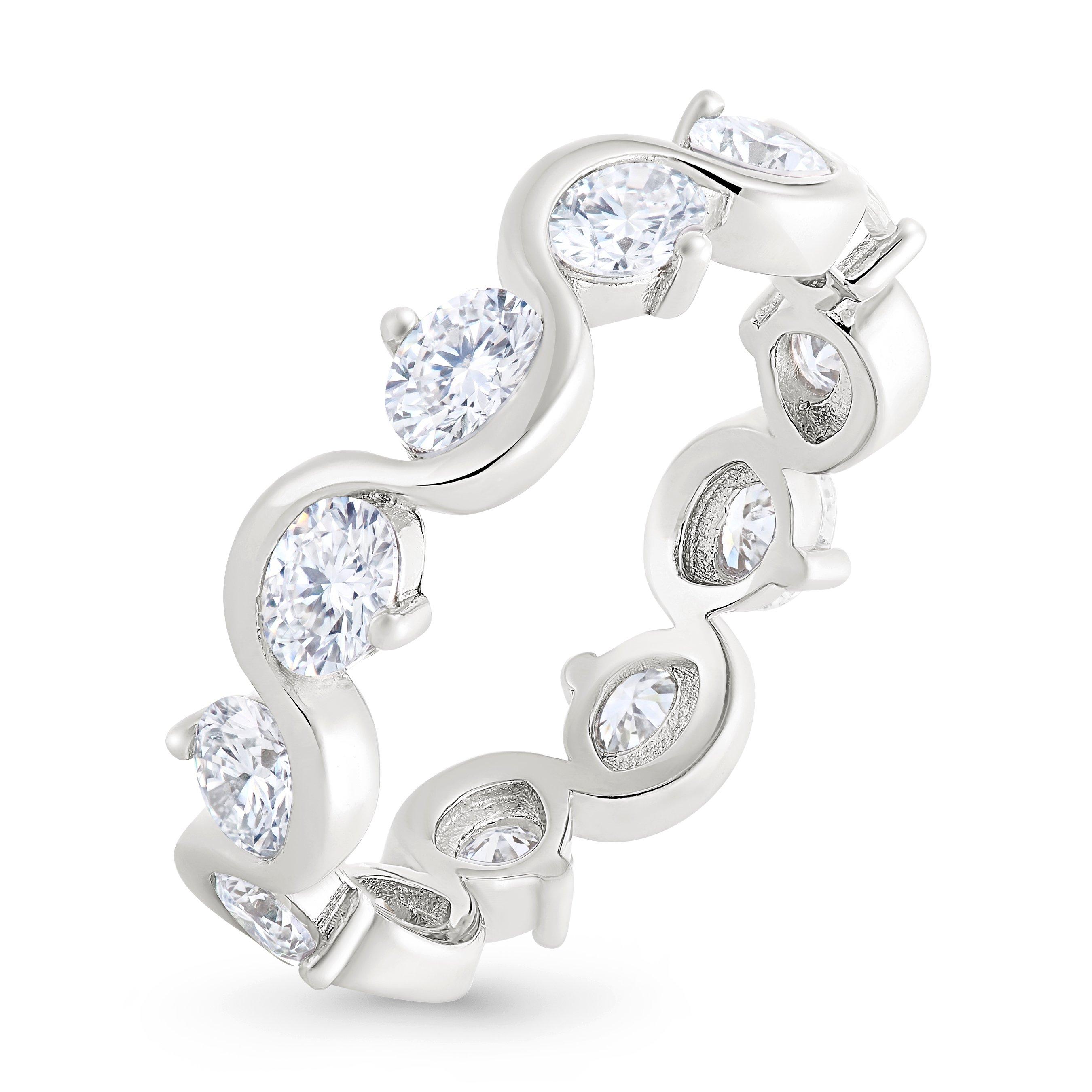 Beaverbrooks Silver Cubic Zirconia Ring
