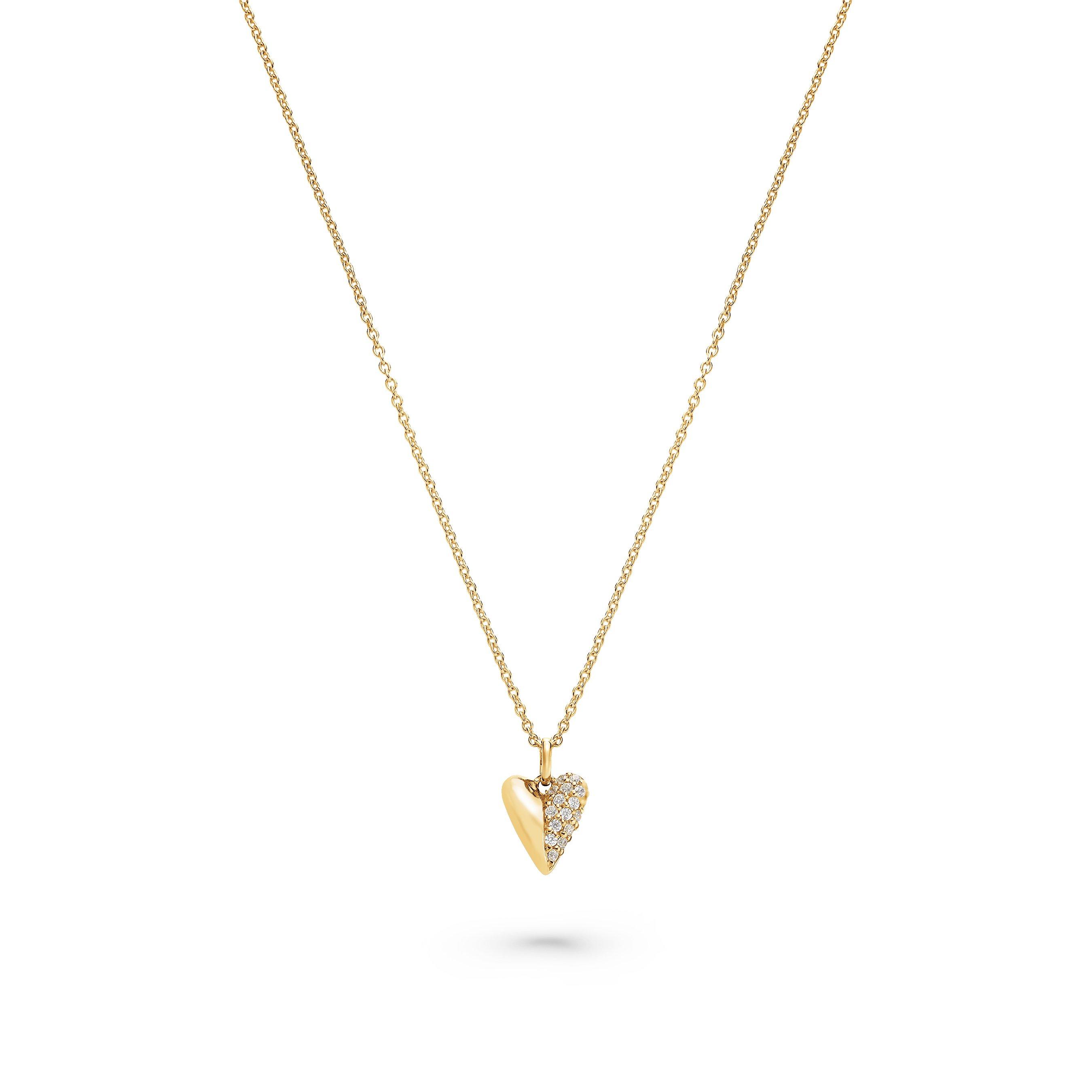 Beaverbrooks Yellow Gold Plated Cubic Zirconia Heart Pendant