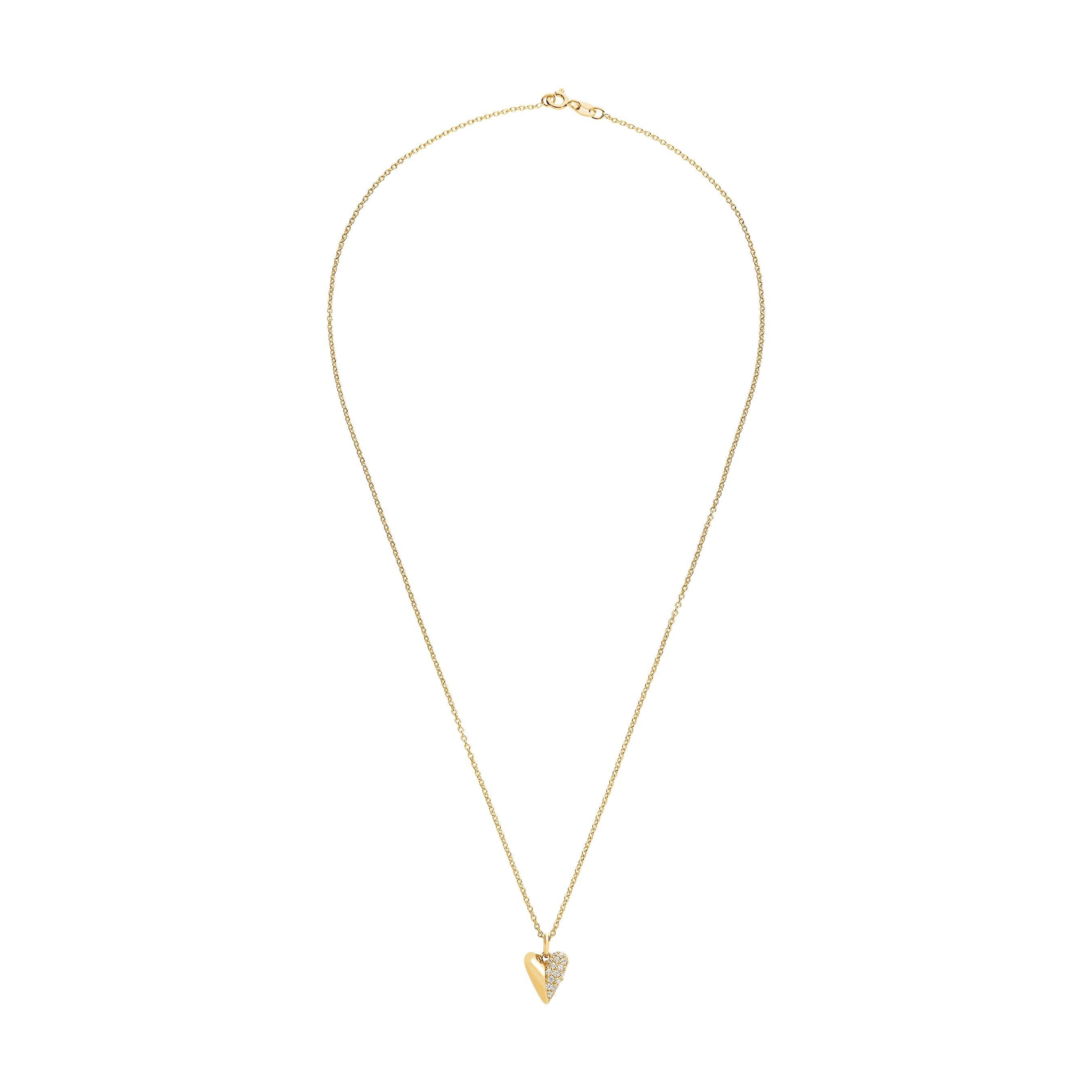 Beaverbrooks Yellow Gold Plated Cubic Zirconia Heart Pendant