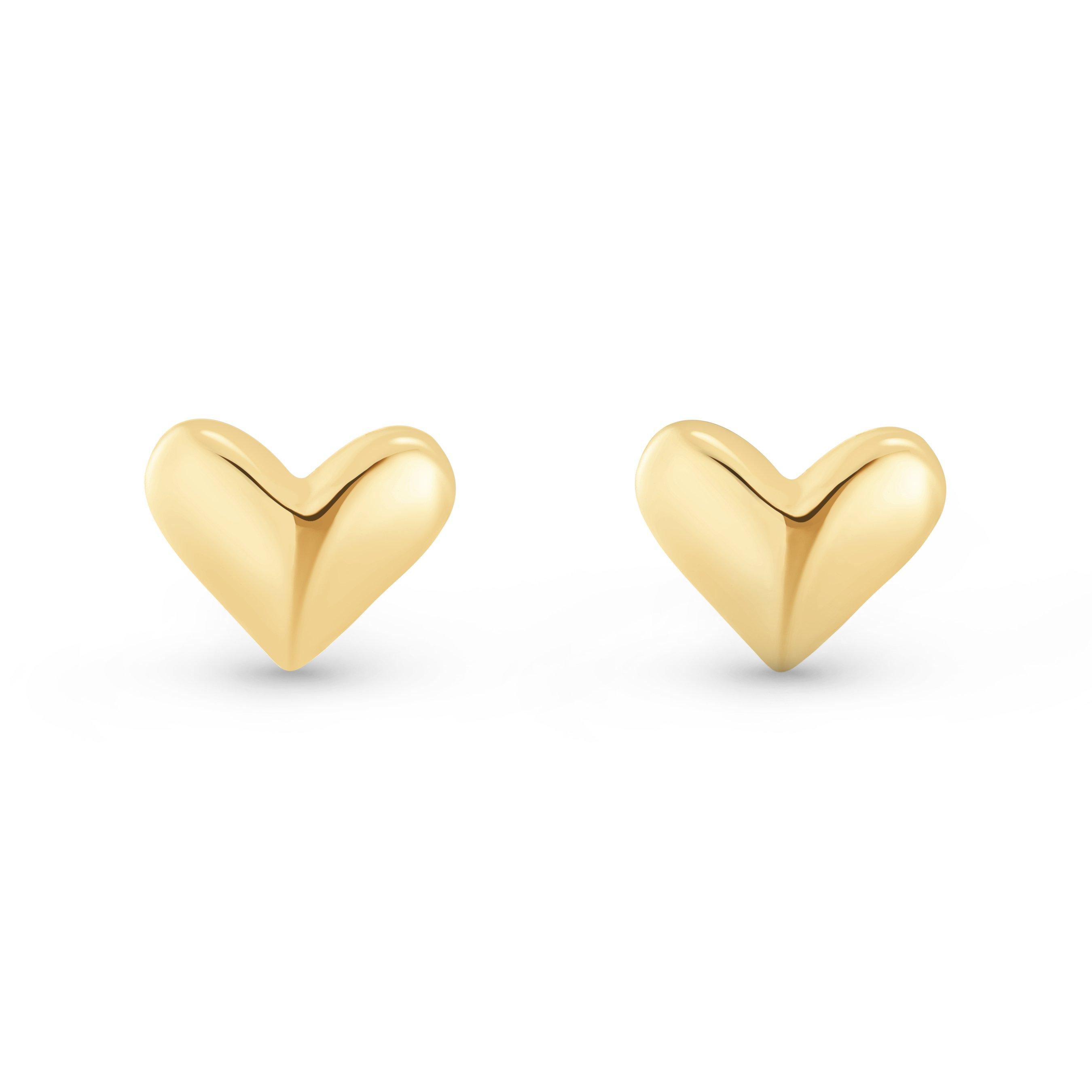 Beaverbrooks Yellow Gold Plated Heart Stud Earrings