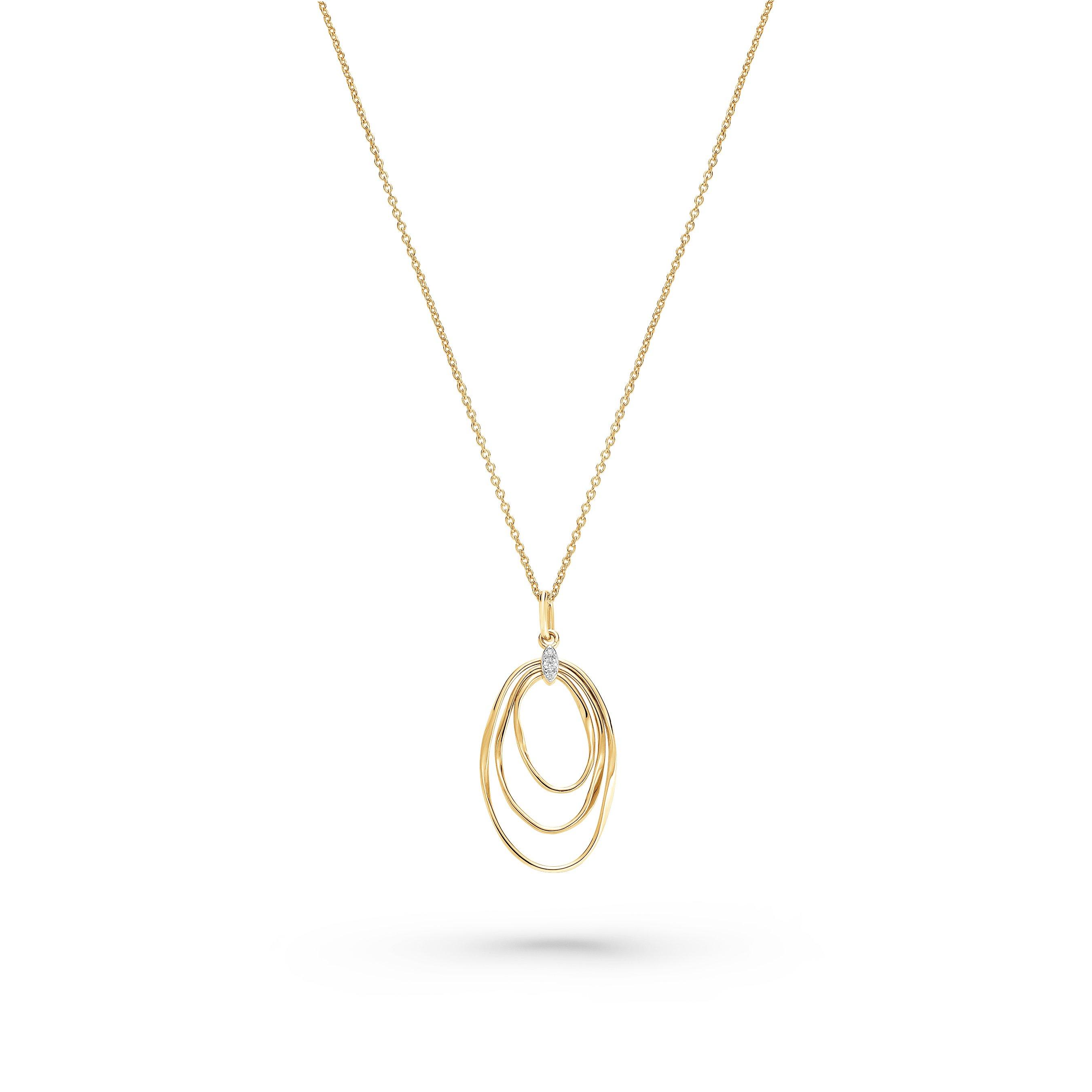Beaverbrooks Yellow Gold Plated Cubic Zirconia Pendant