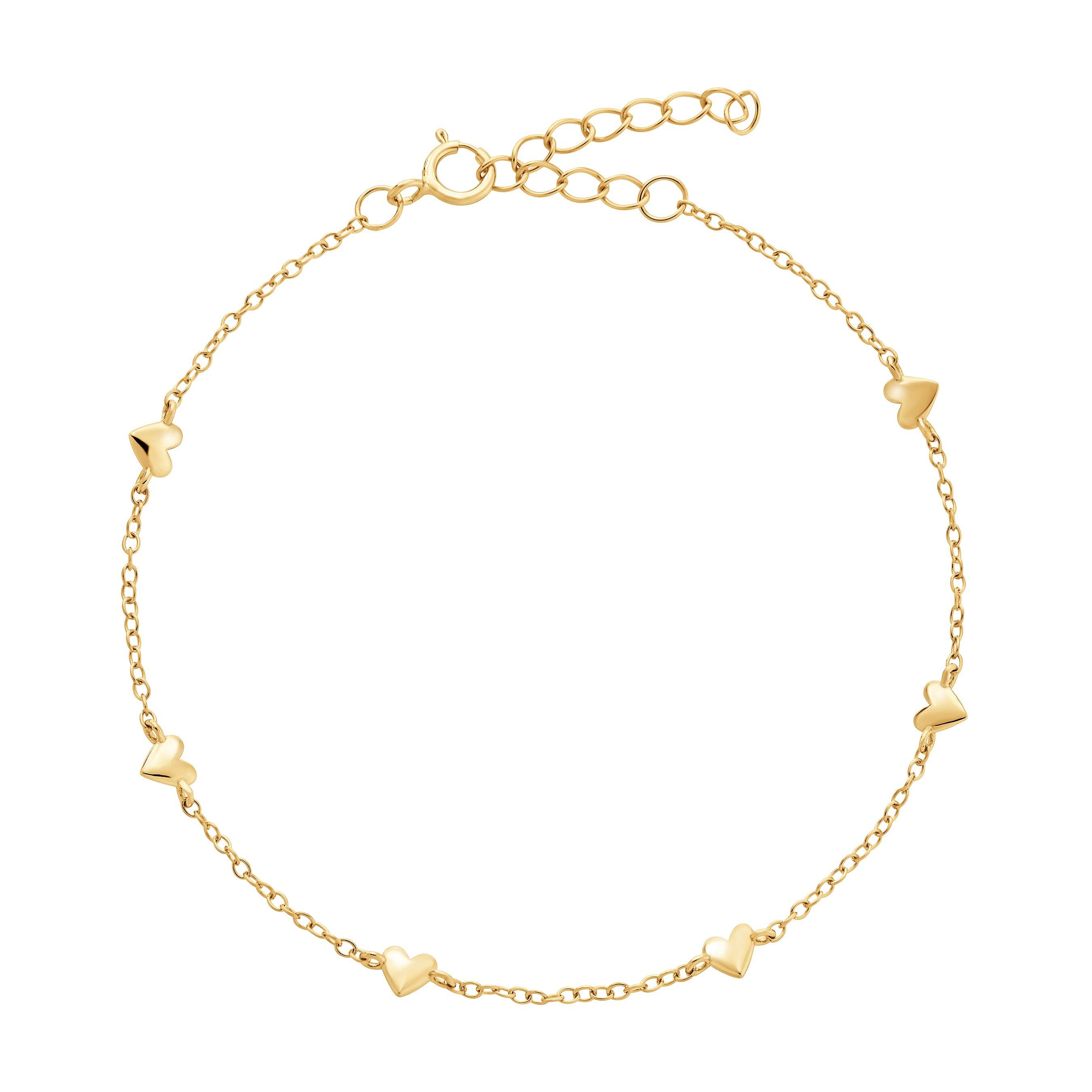 Beaverbrooks Yellow Gold Plated Heart Bracelet
