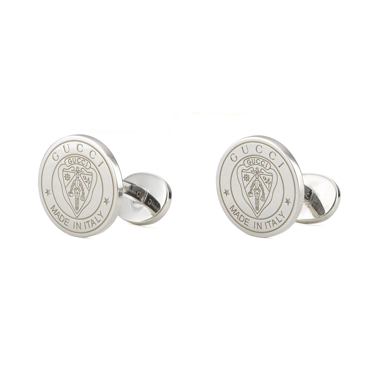 Gucci Crest Silver Cufflinks