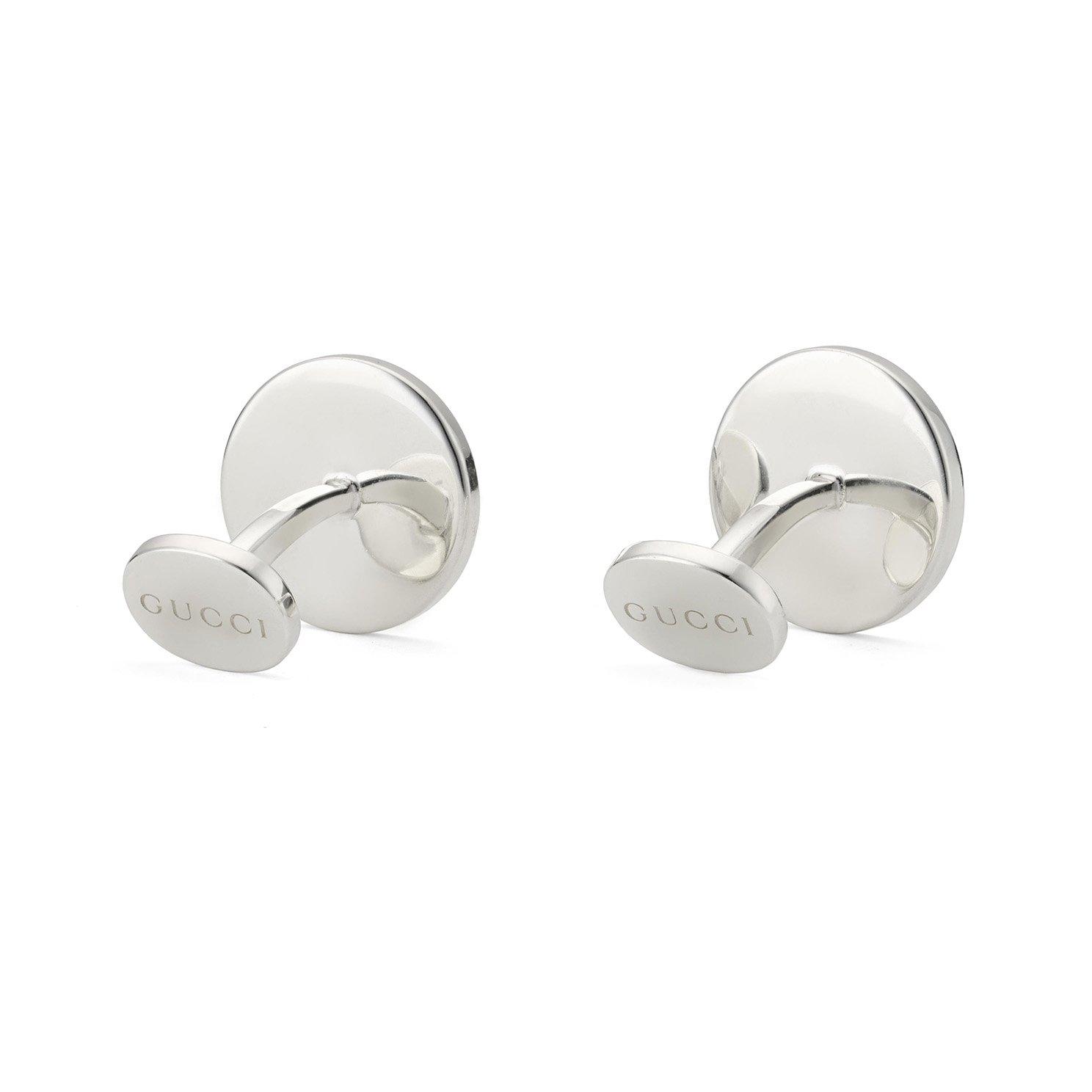Gucci Crest Silver Cufflinks