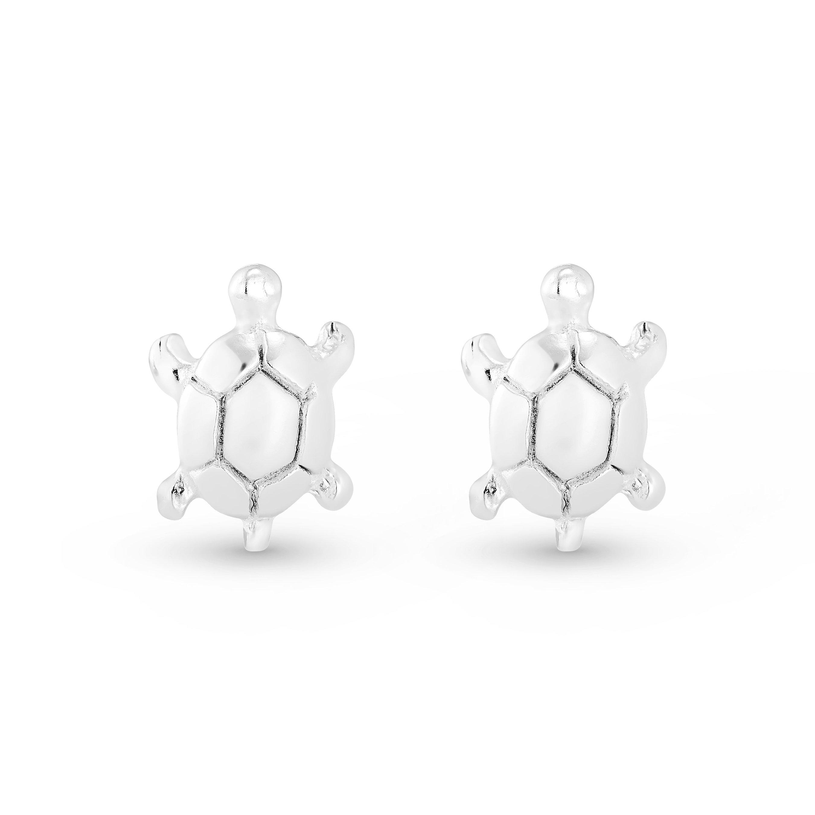 Beaverbrooks Silver Turtle Stud Earrings