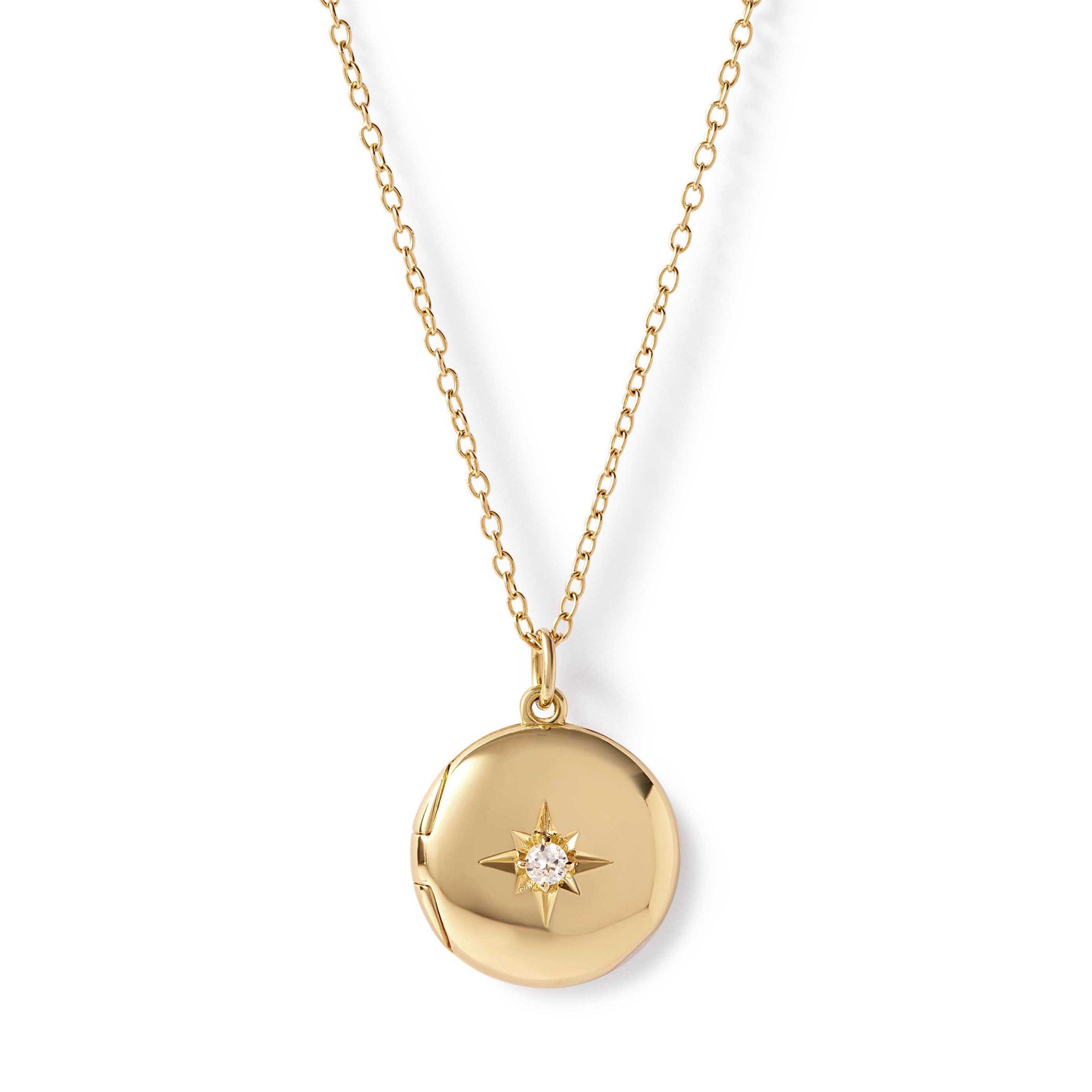 Astley Clarke Biography 18ct Yellow Gold Plated White Sapphire Locket Pendant