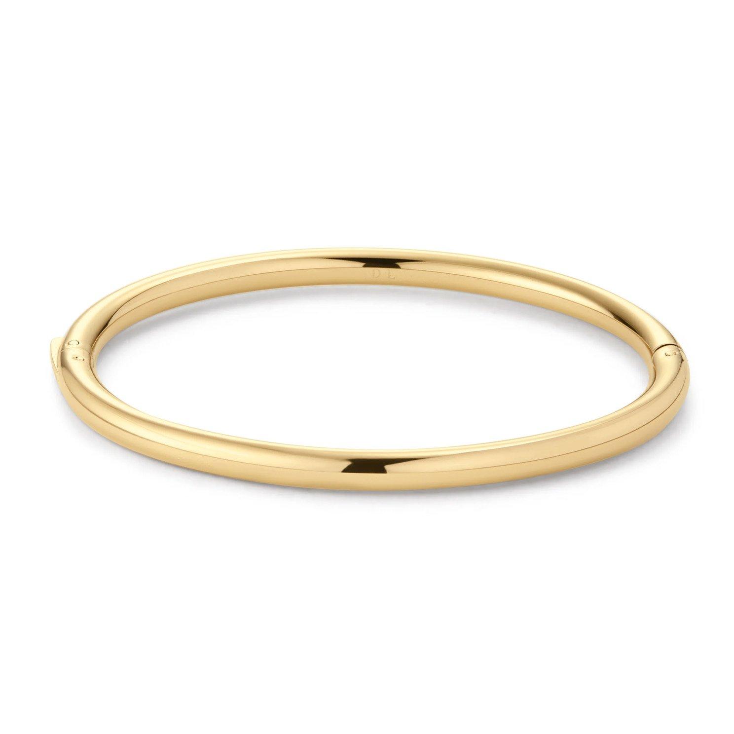 D.LOUISE 14ct Yellow Gold PVD Oval Bangle